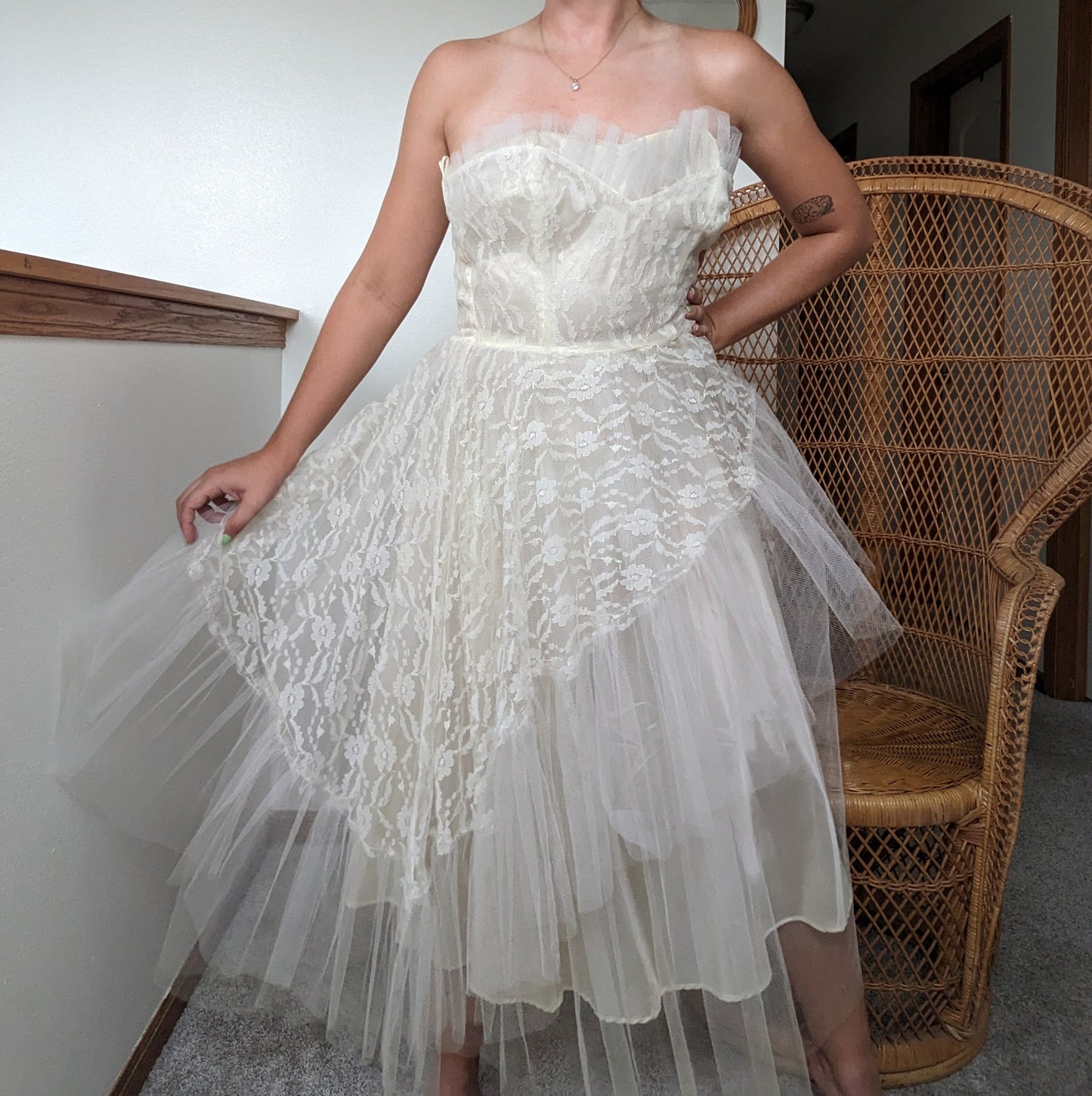 1980s does 50s wedding dress