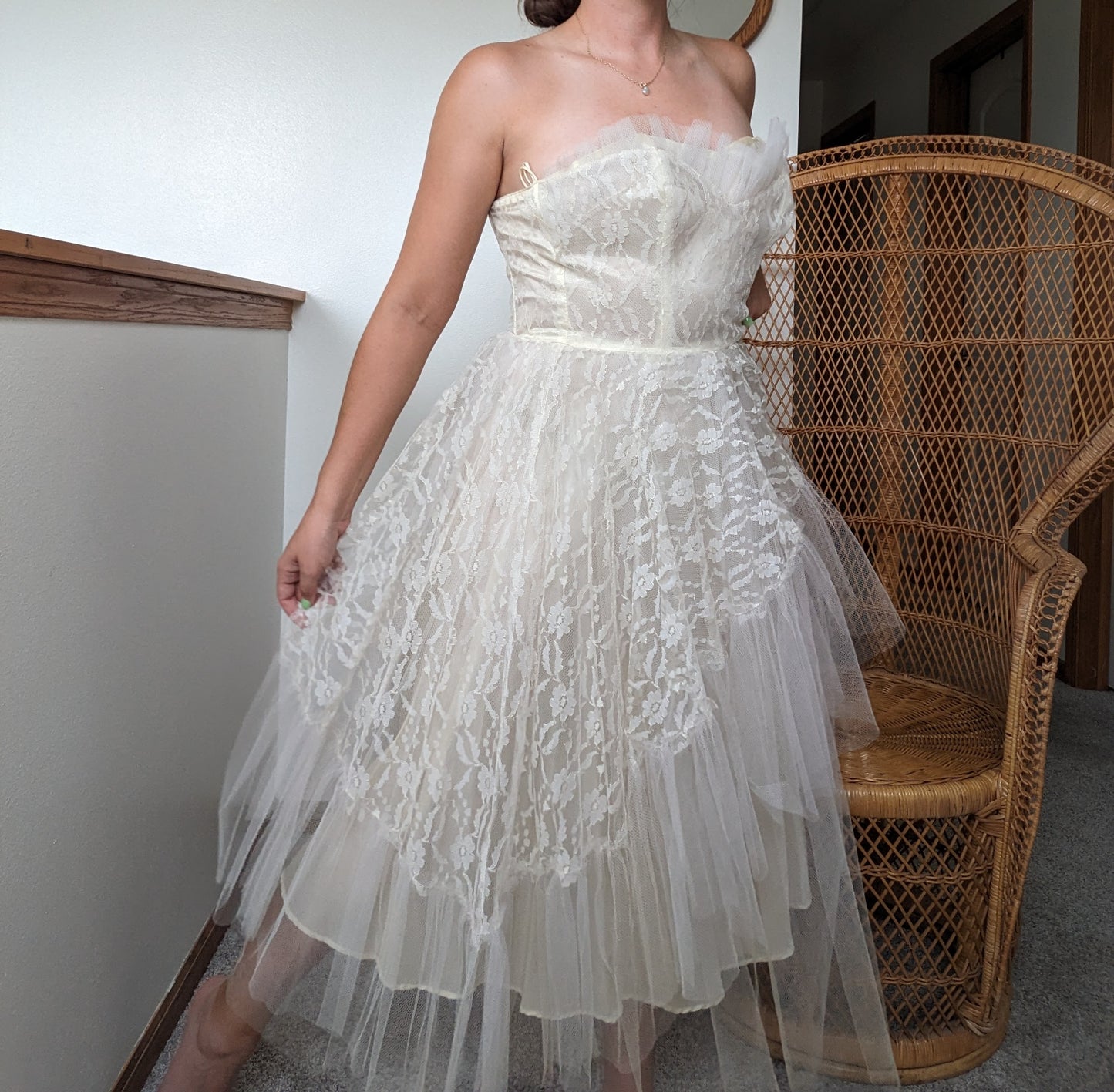 1980s does 50s wedding dress