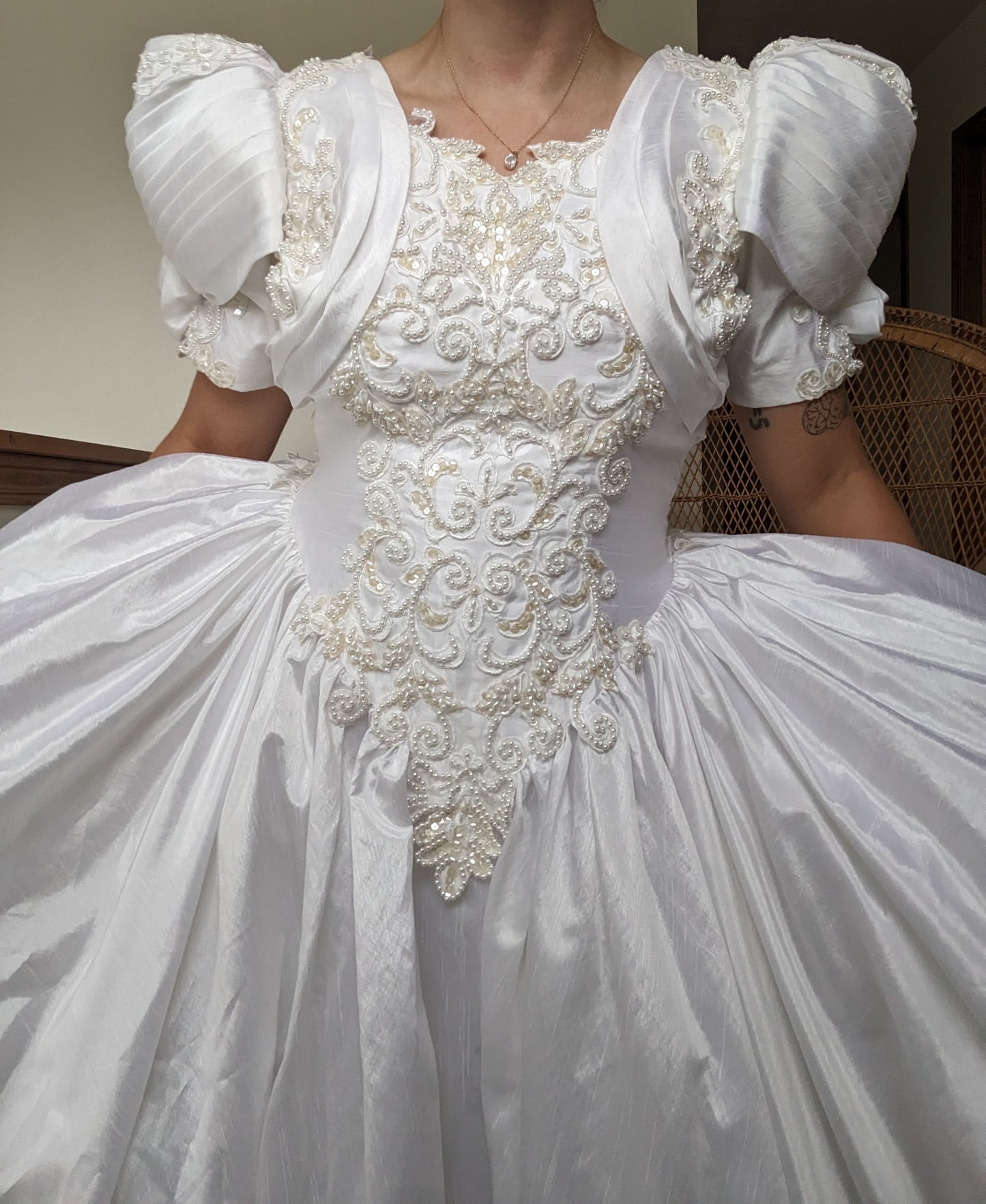 1980s weddding gown