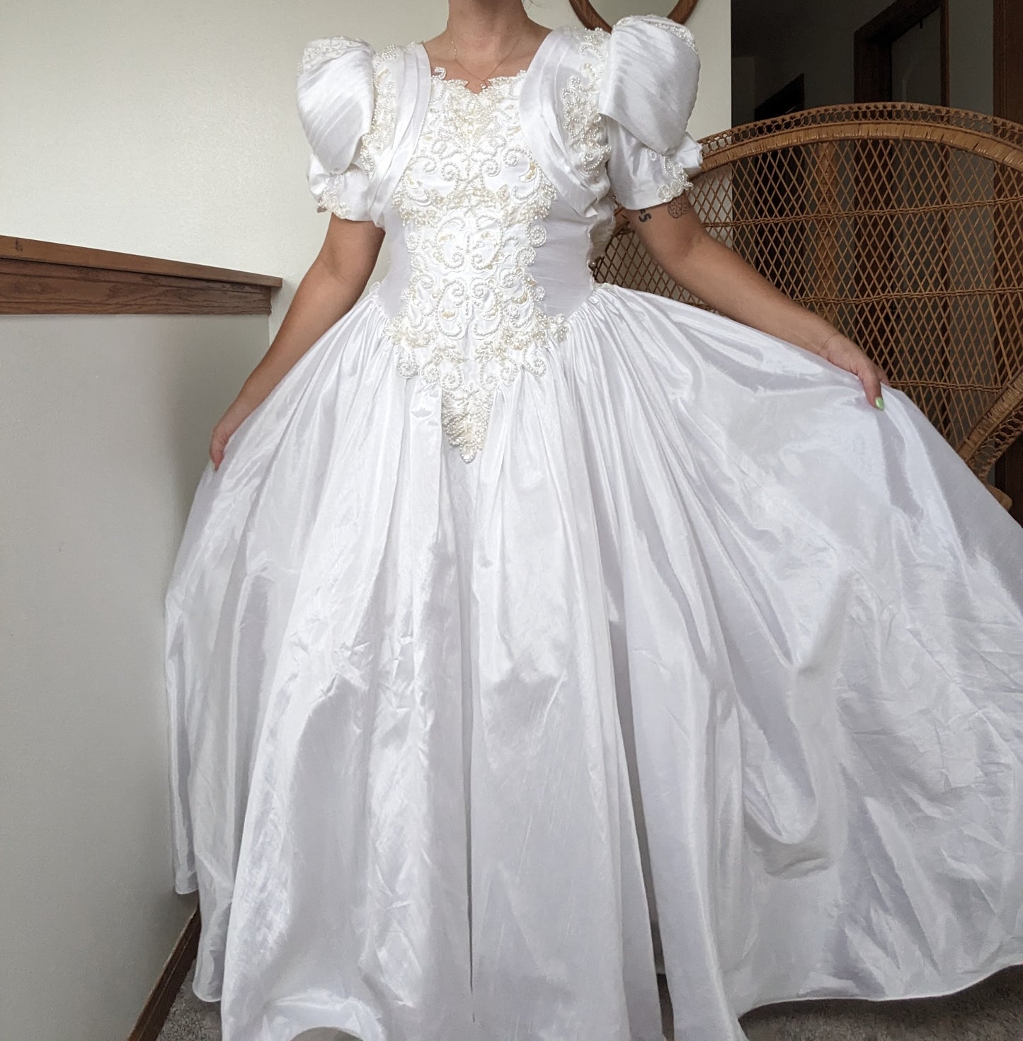 1980s weddding gown