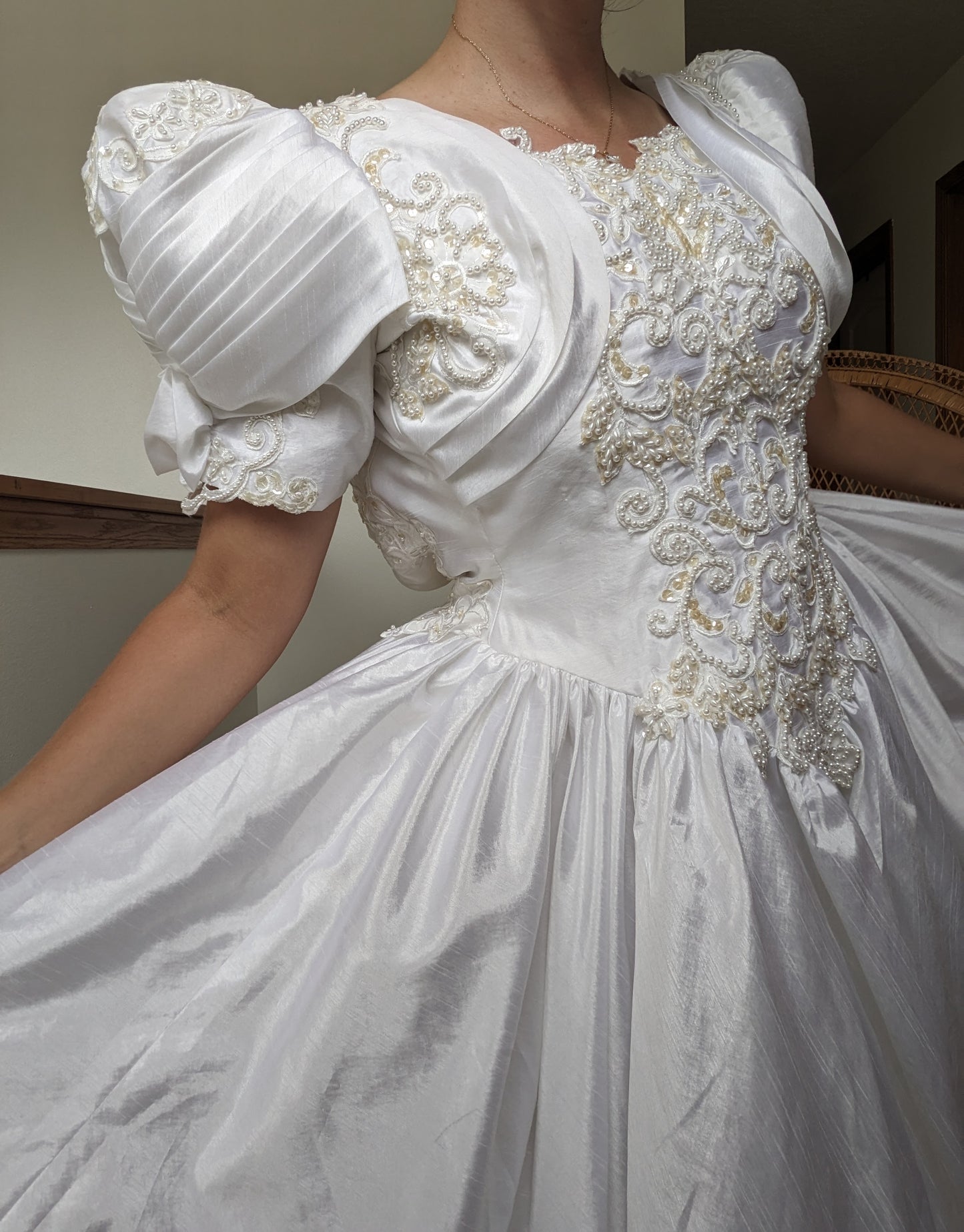 1980s weddding gown