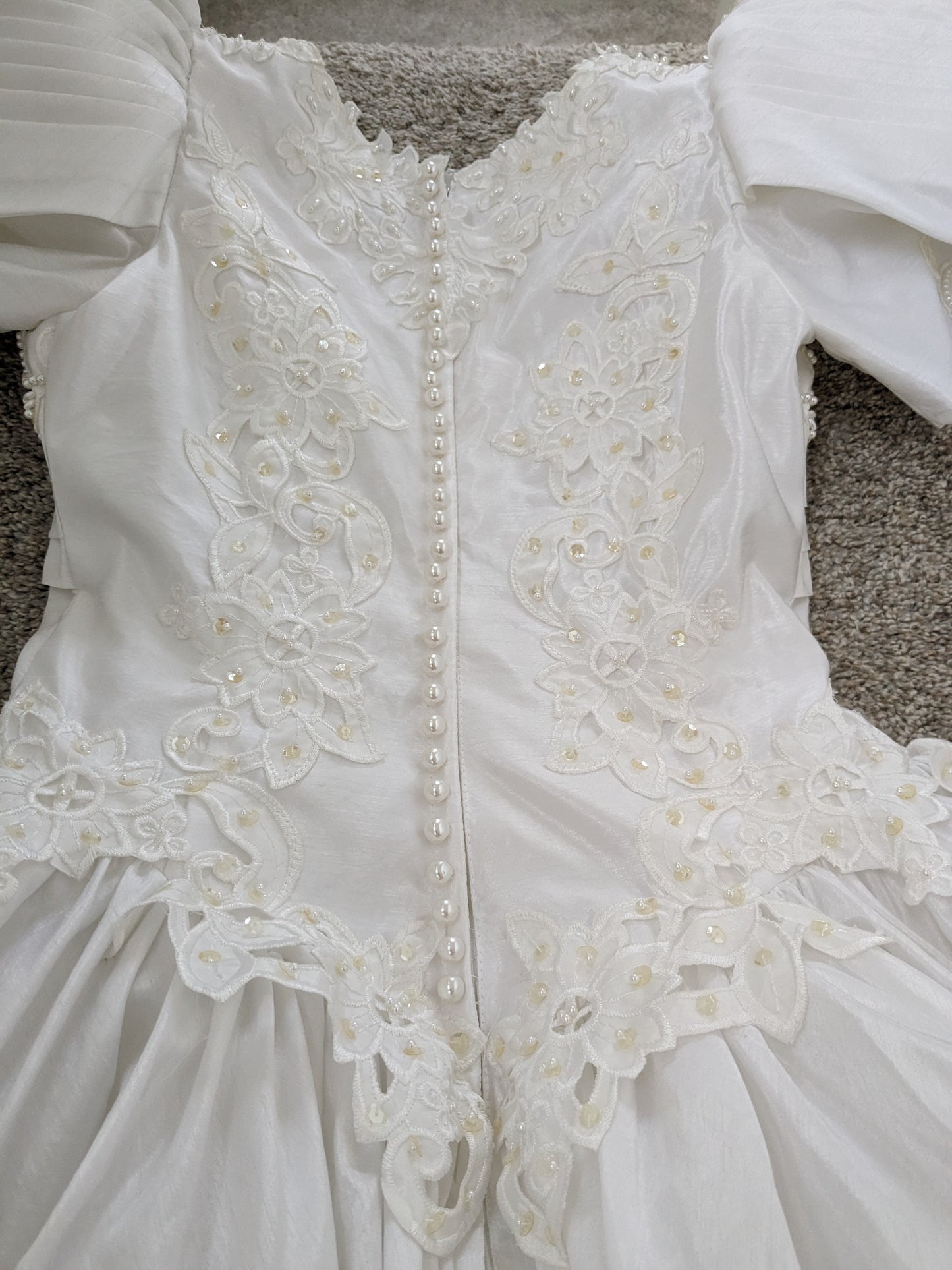 1980s weddding gown