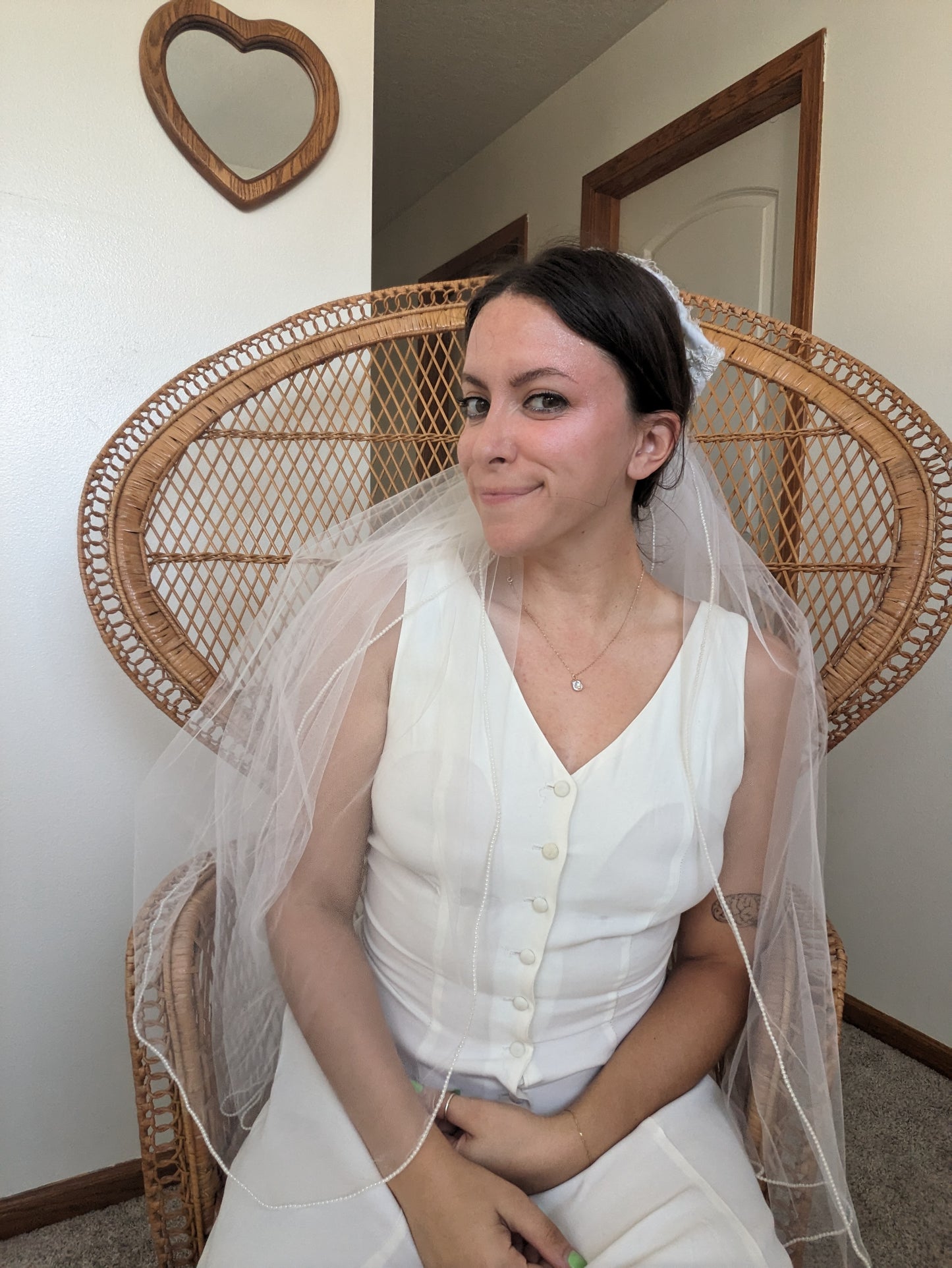 1970s wedding veil