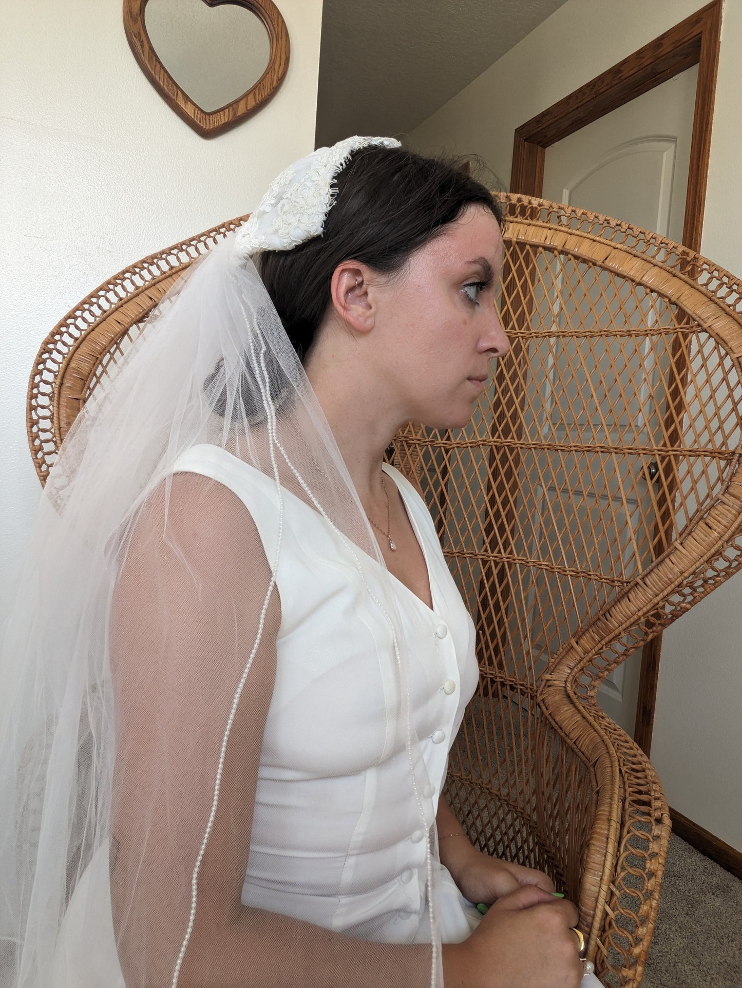 1970s wedding veil