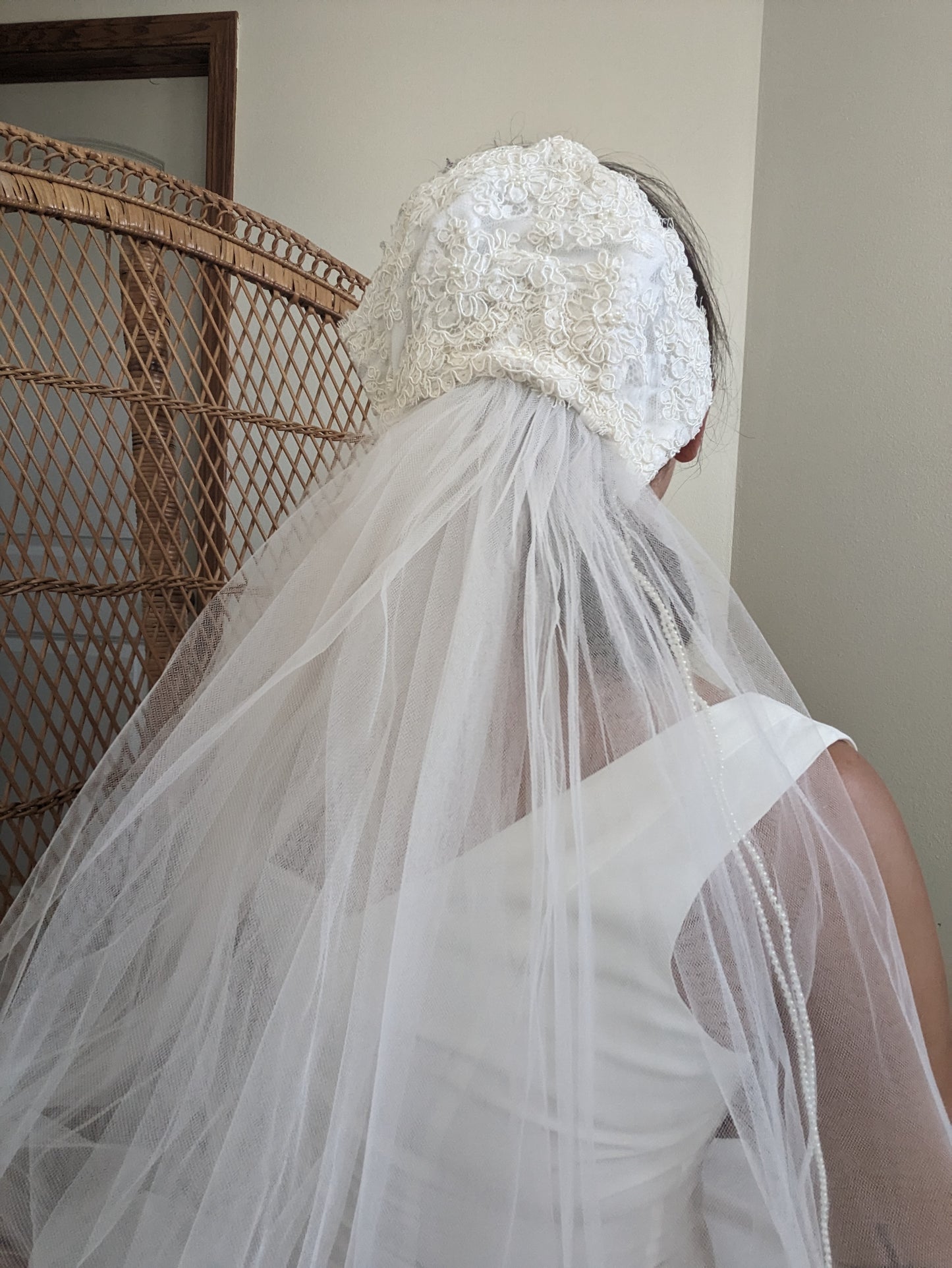 1970s wedding veil