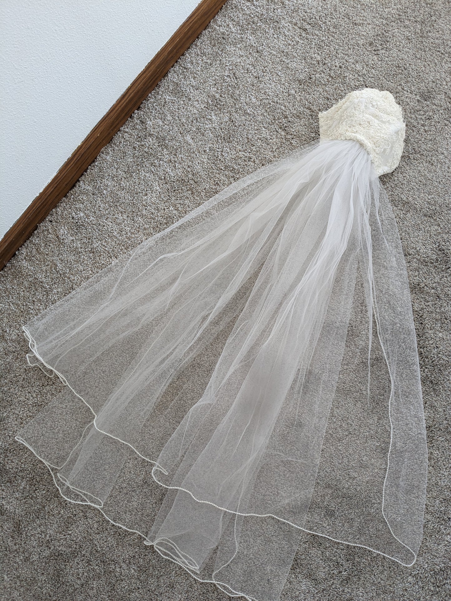 1970s wedding veil