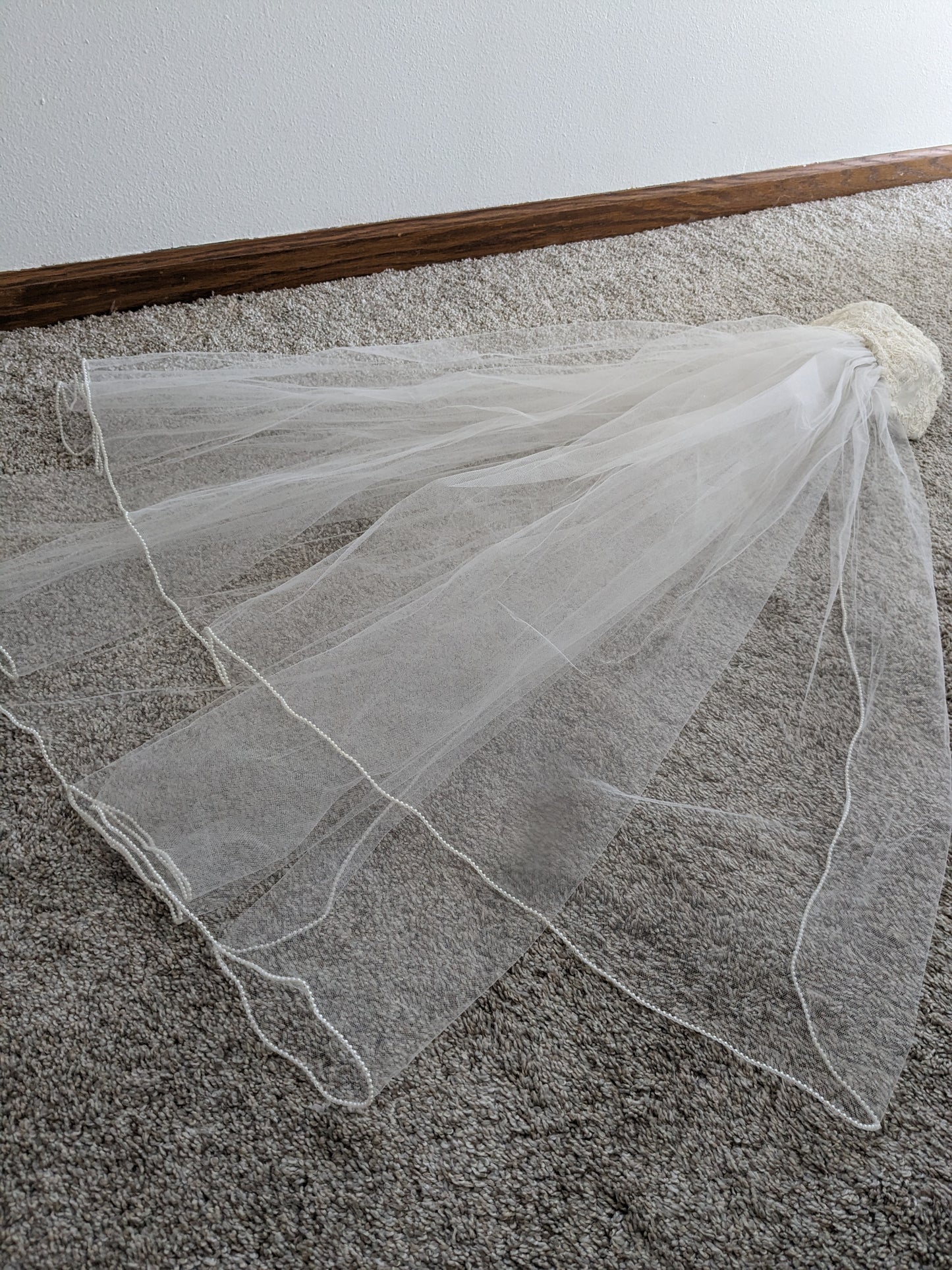 1970s wedding veil