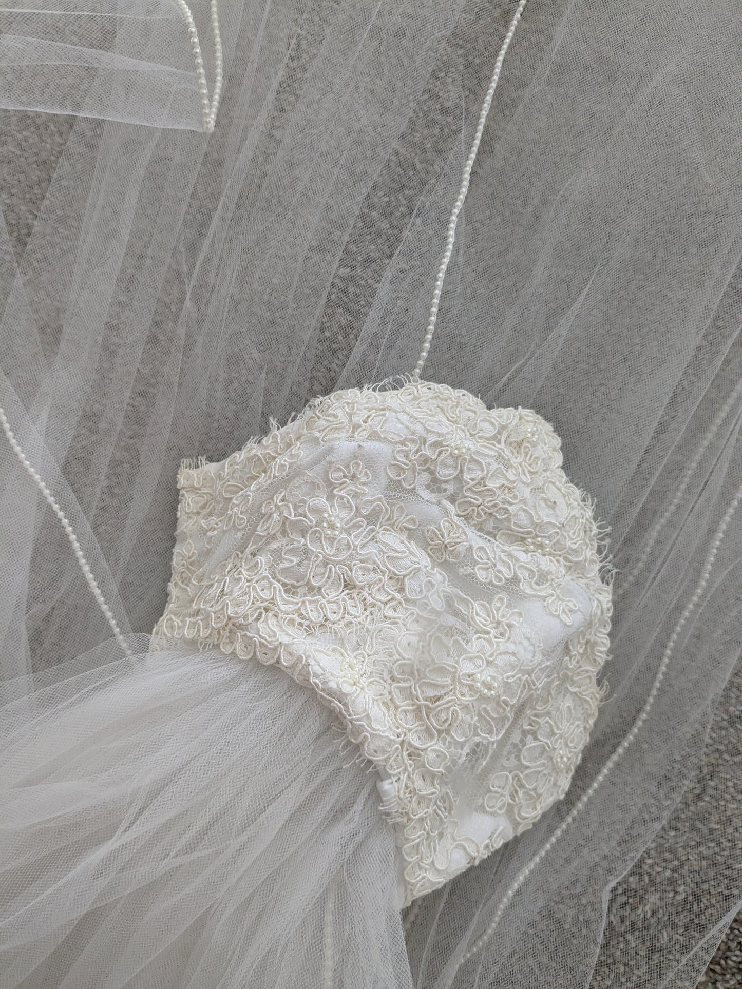 1970s wedding veil