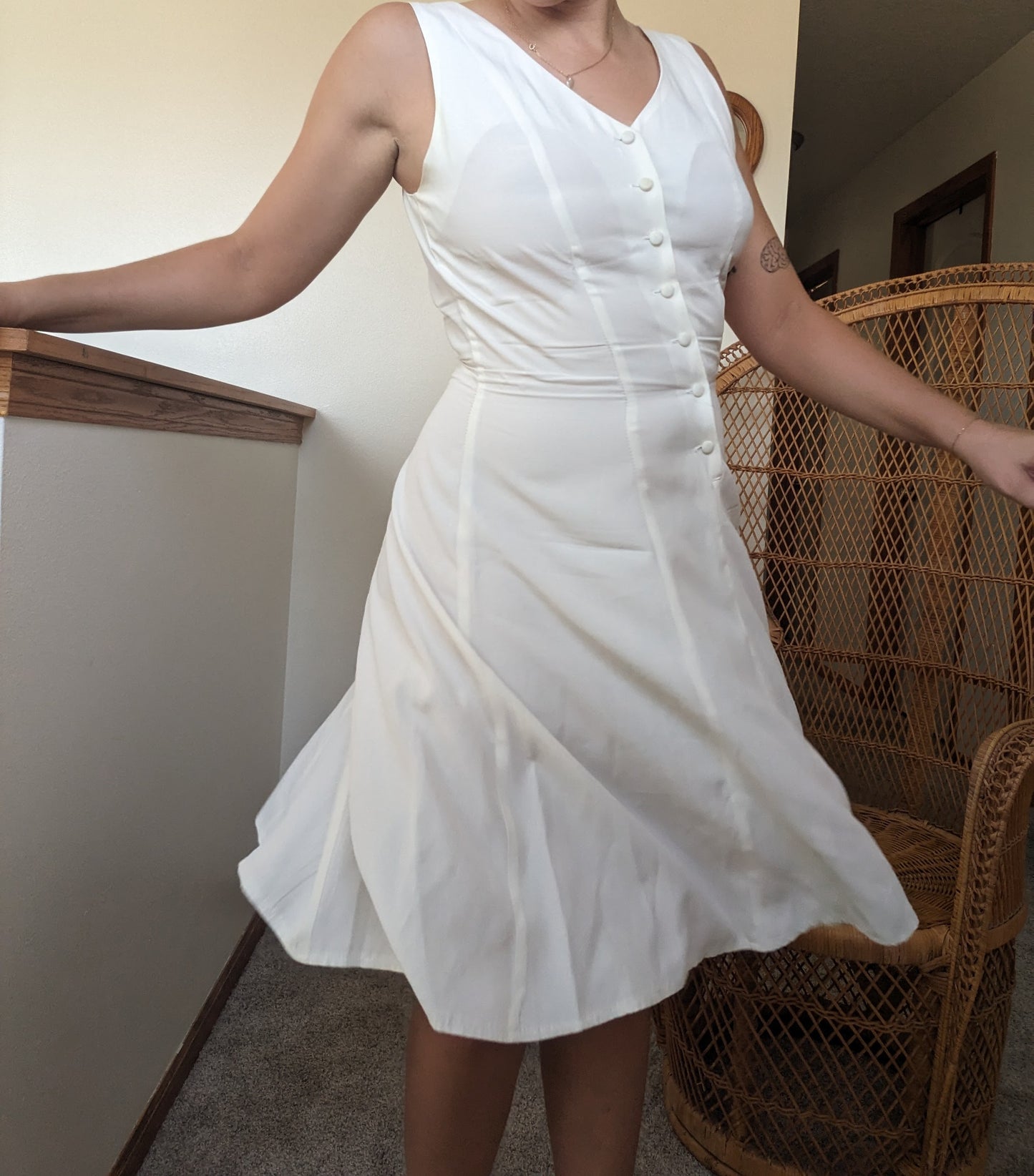 1970s/80s white dress