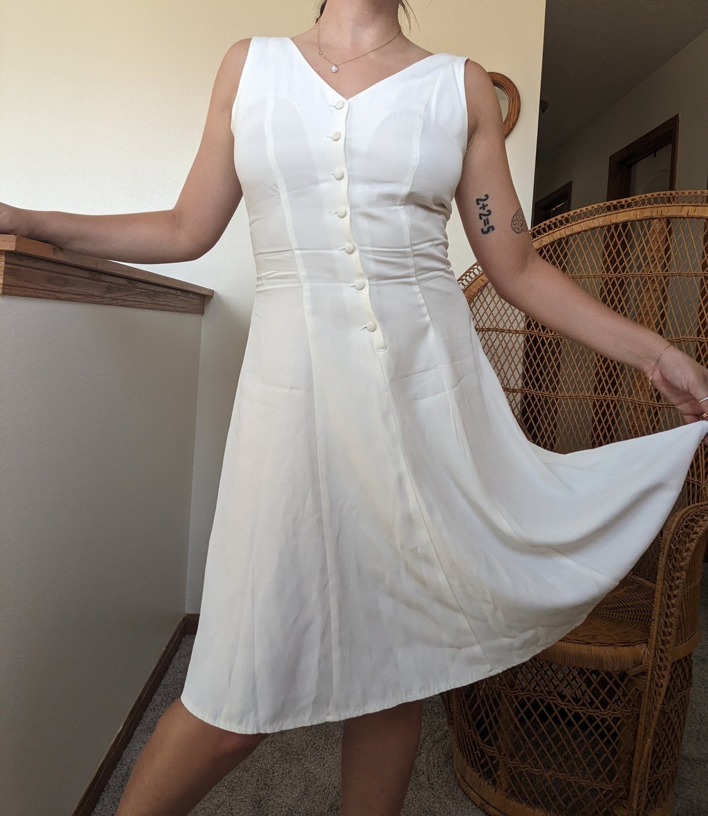 1970s/80s white dress