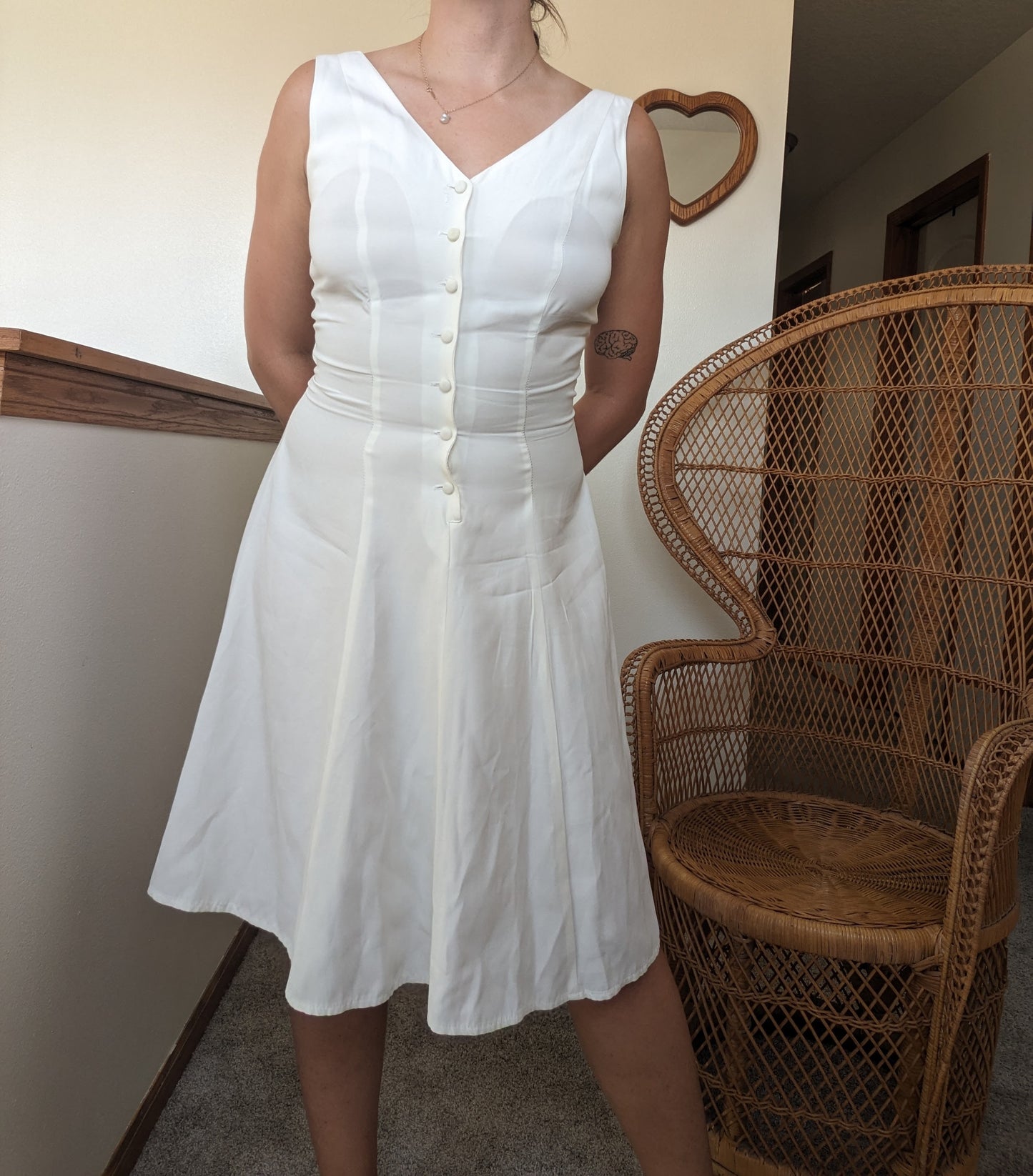 1970s/80s white dress