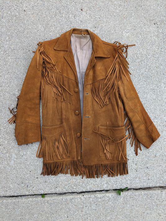 1960s fringe leather jacket