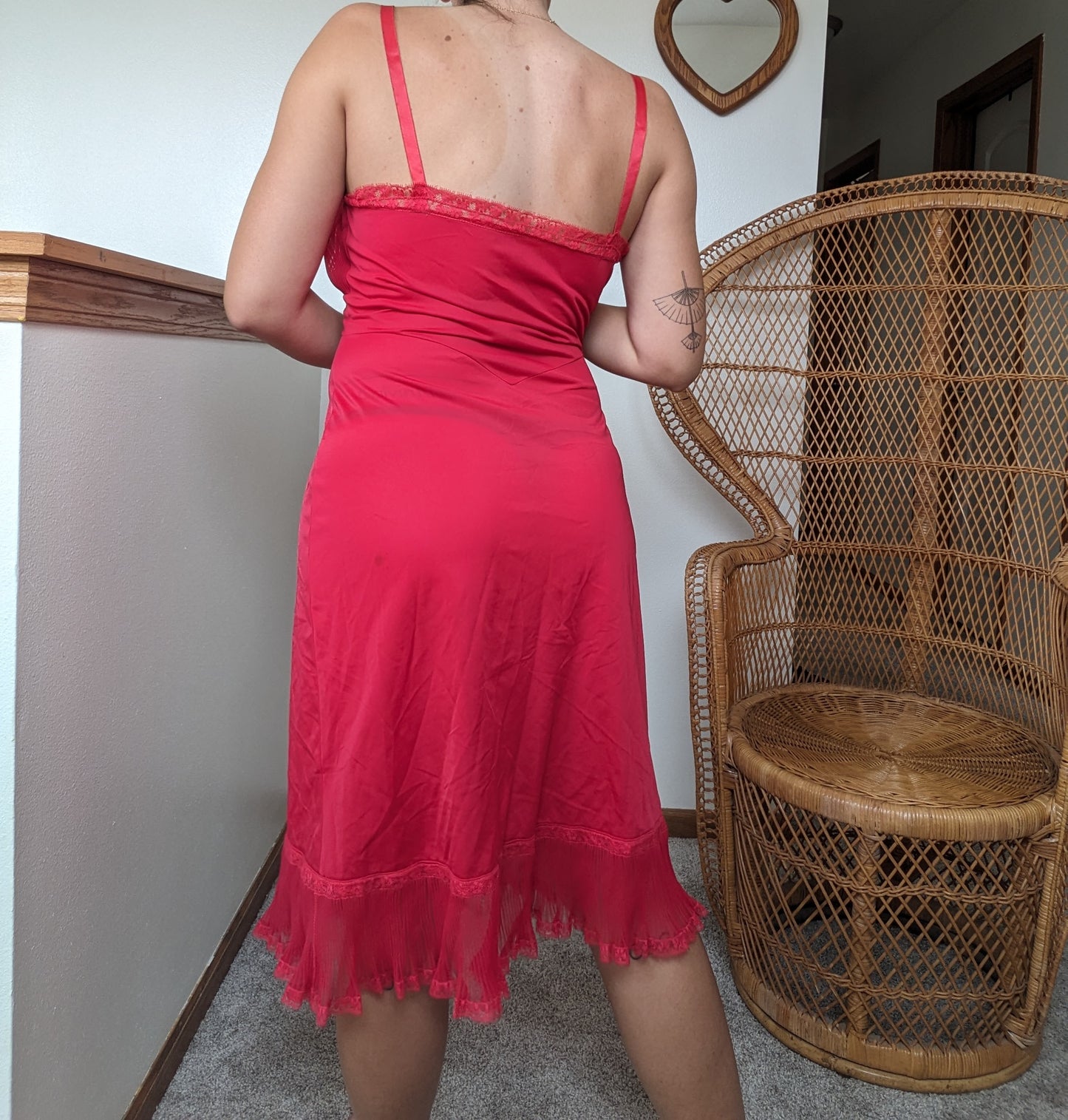 1960s cherry red slip