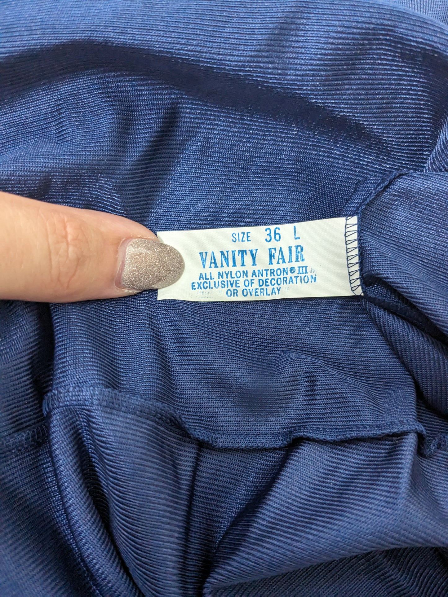 1970s Vanity Fair sapphire slip