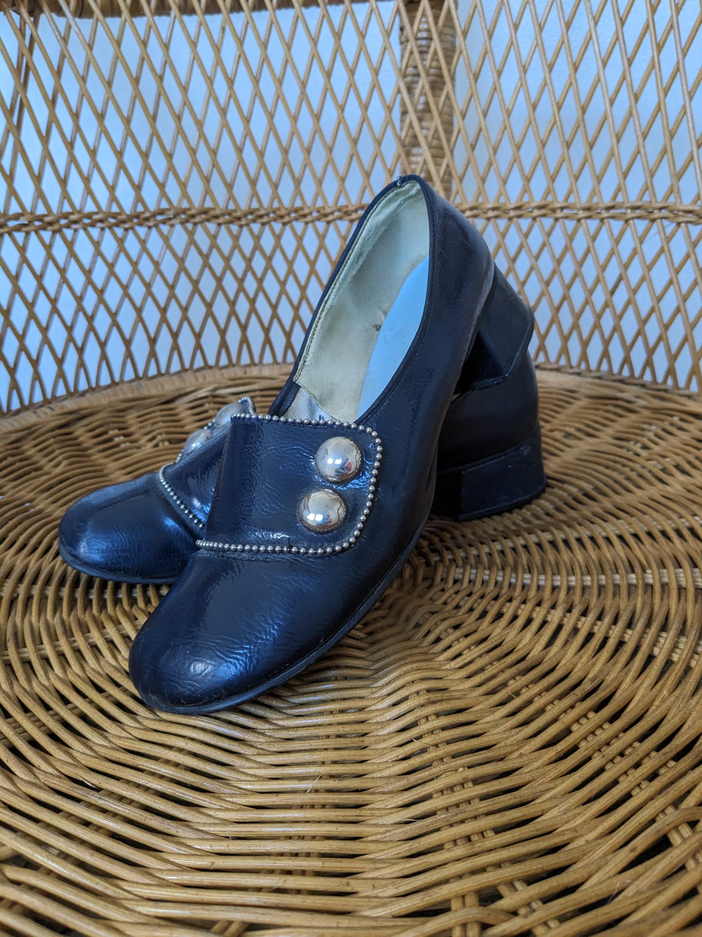 1960s navy mod shoes