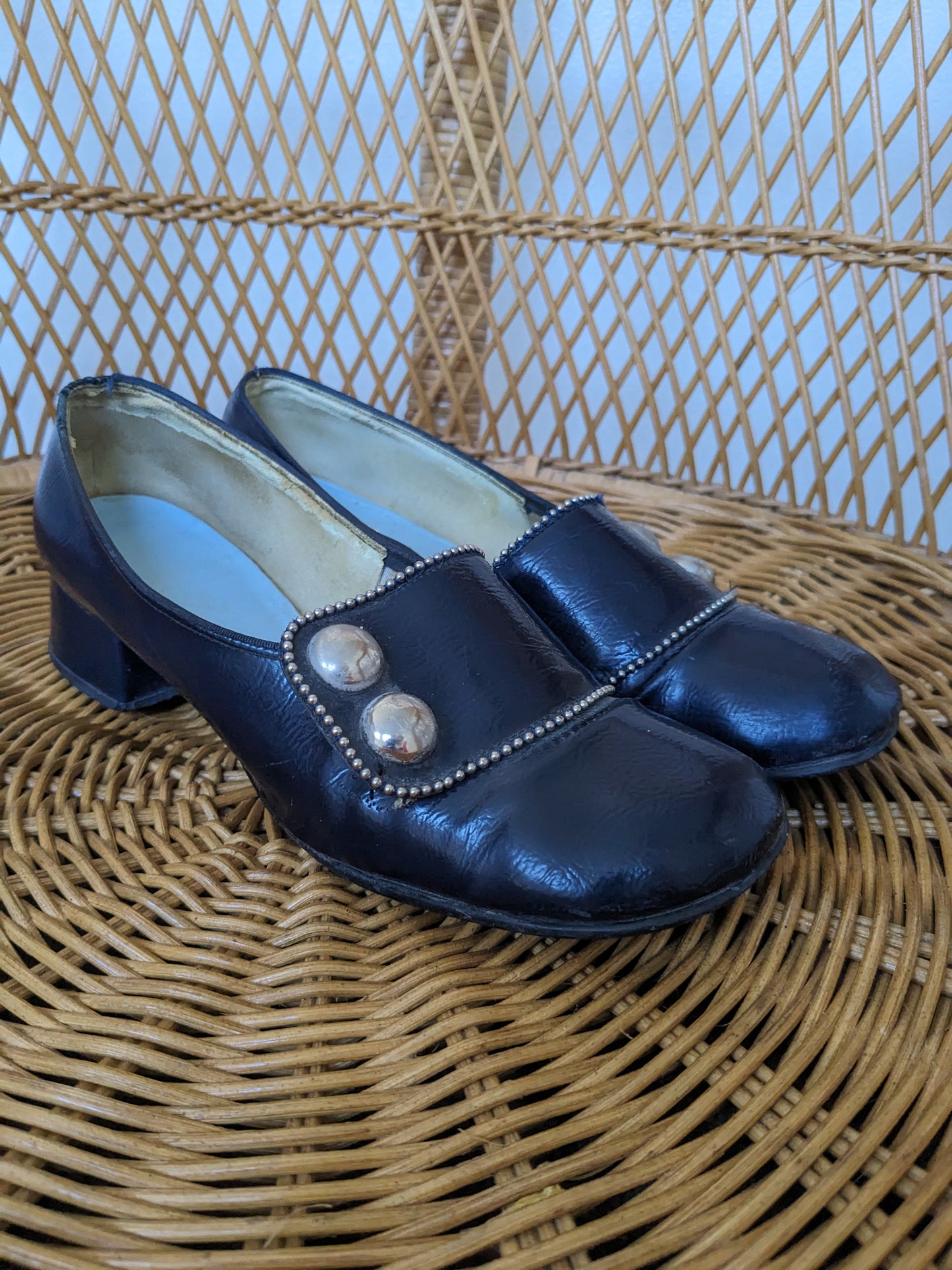 1960s navy mod shoes