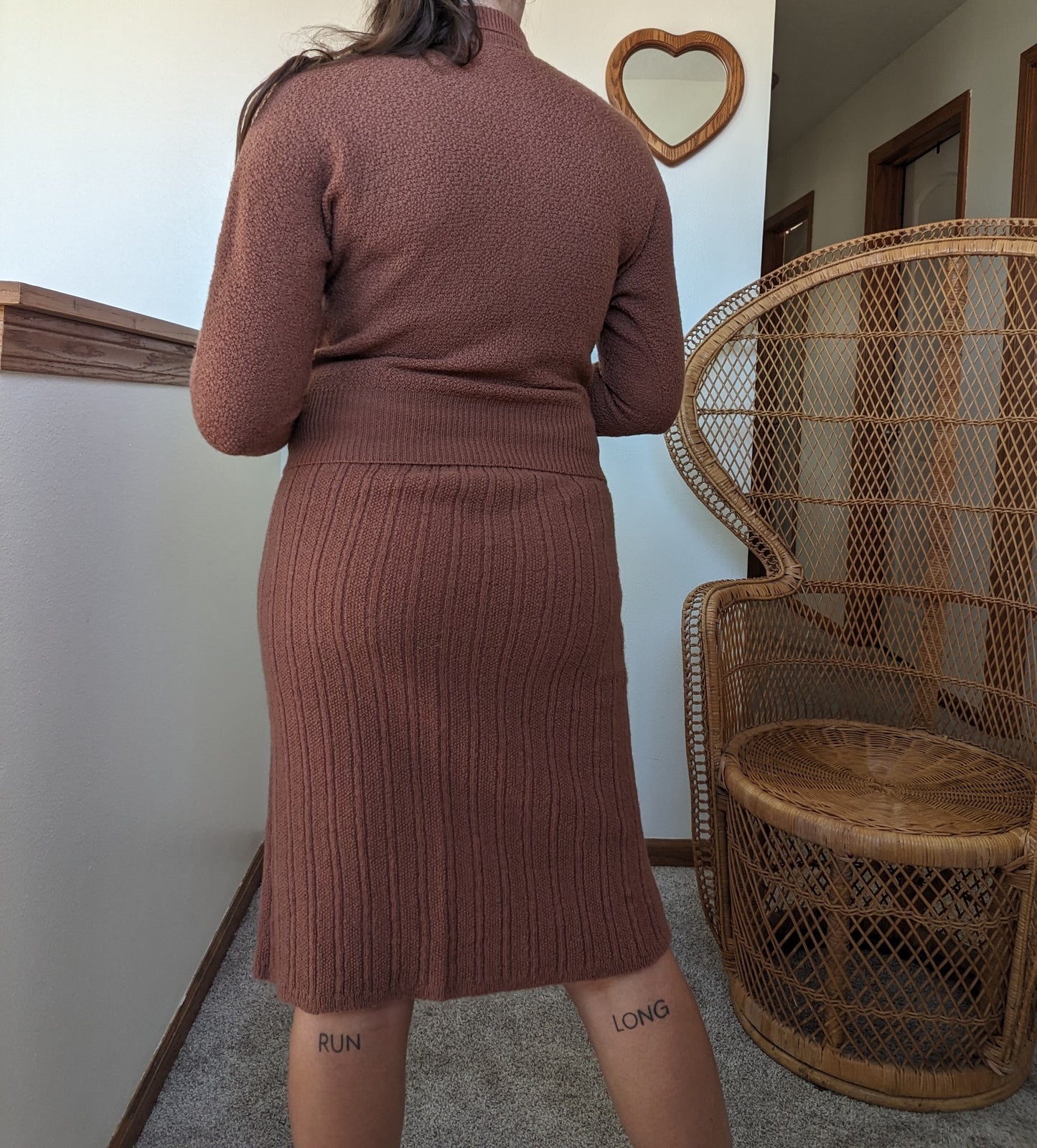 1940s cinnamon sweater set