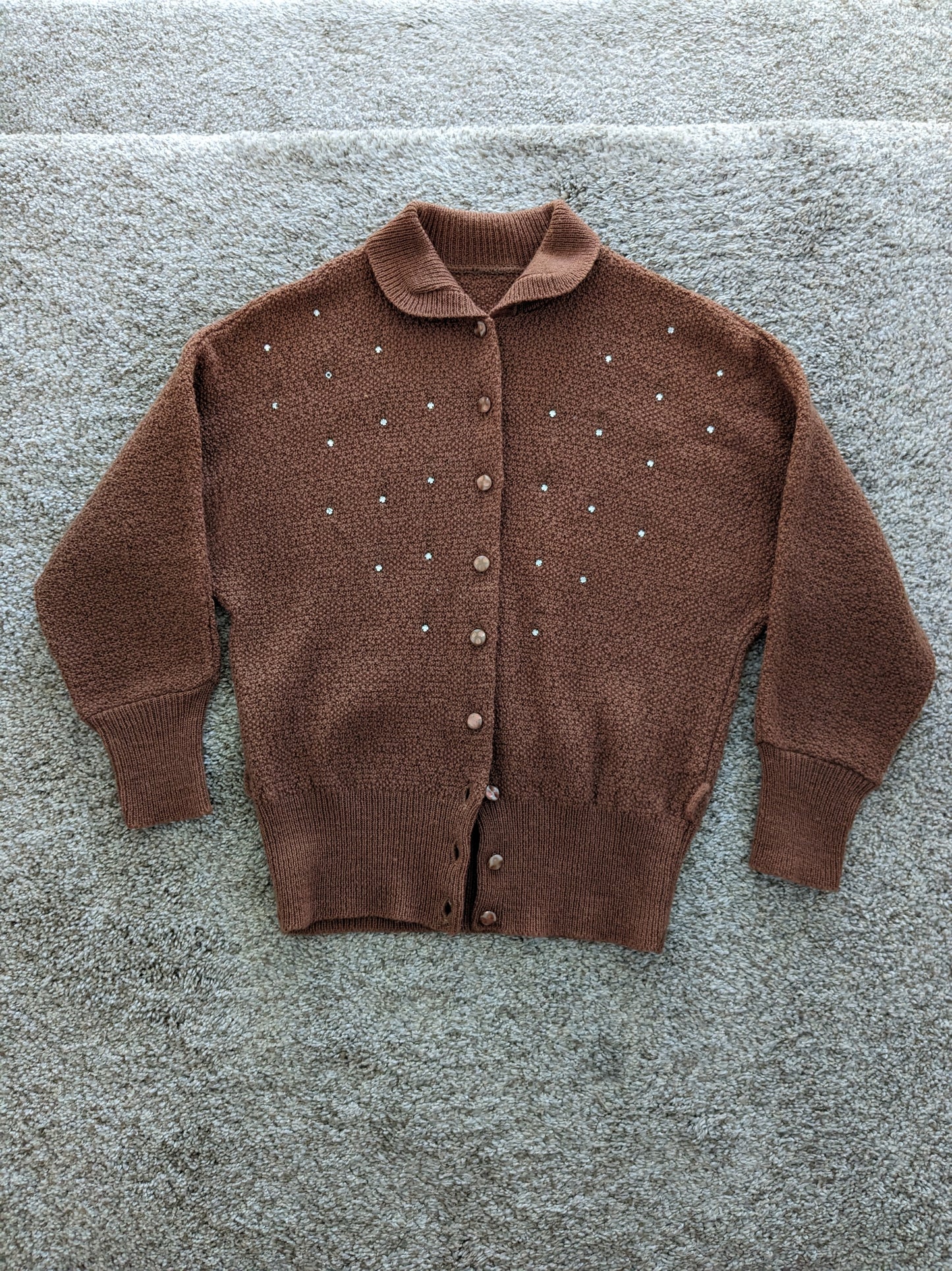 1940s cinnamon sweater set