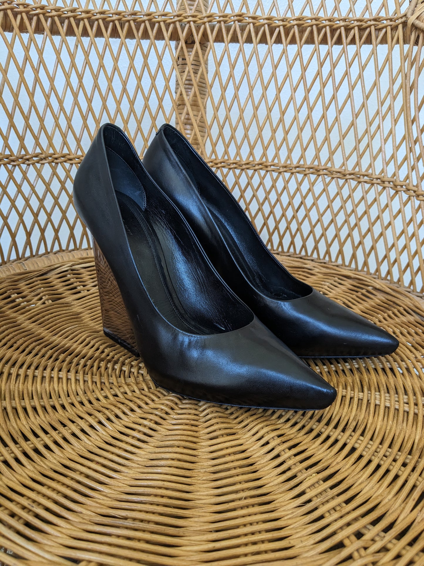 Celine pointed toe black pumps