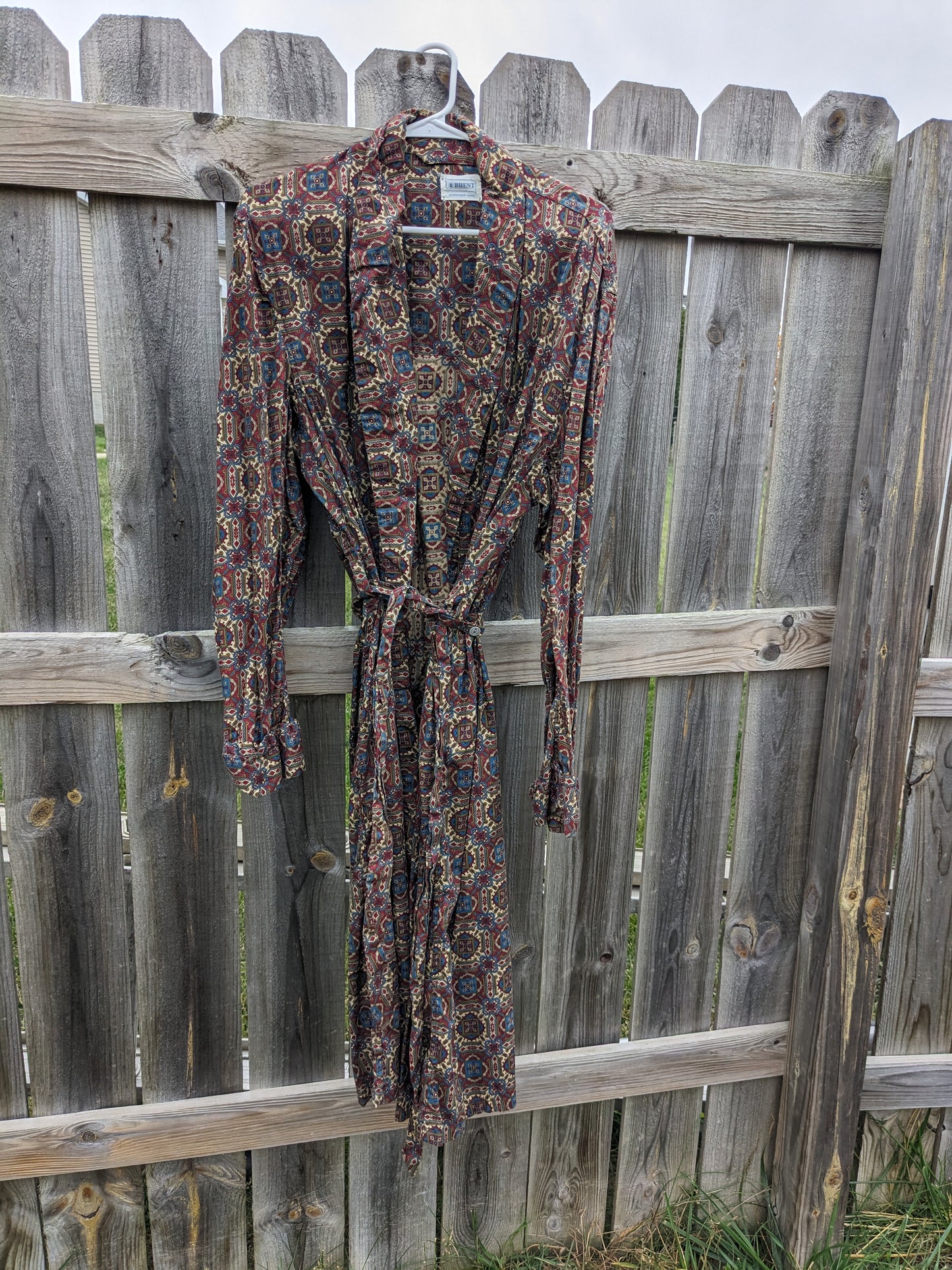 1960s cotton psychedelic robe