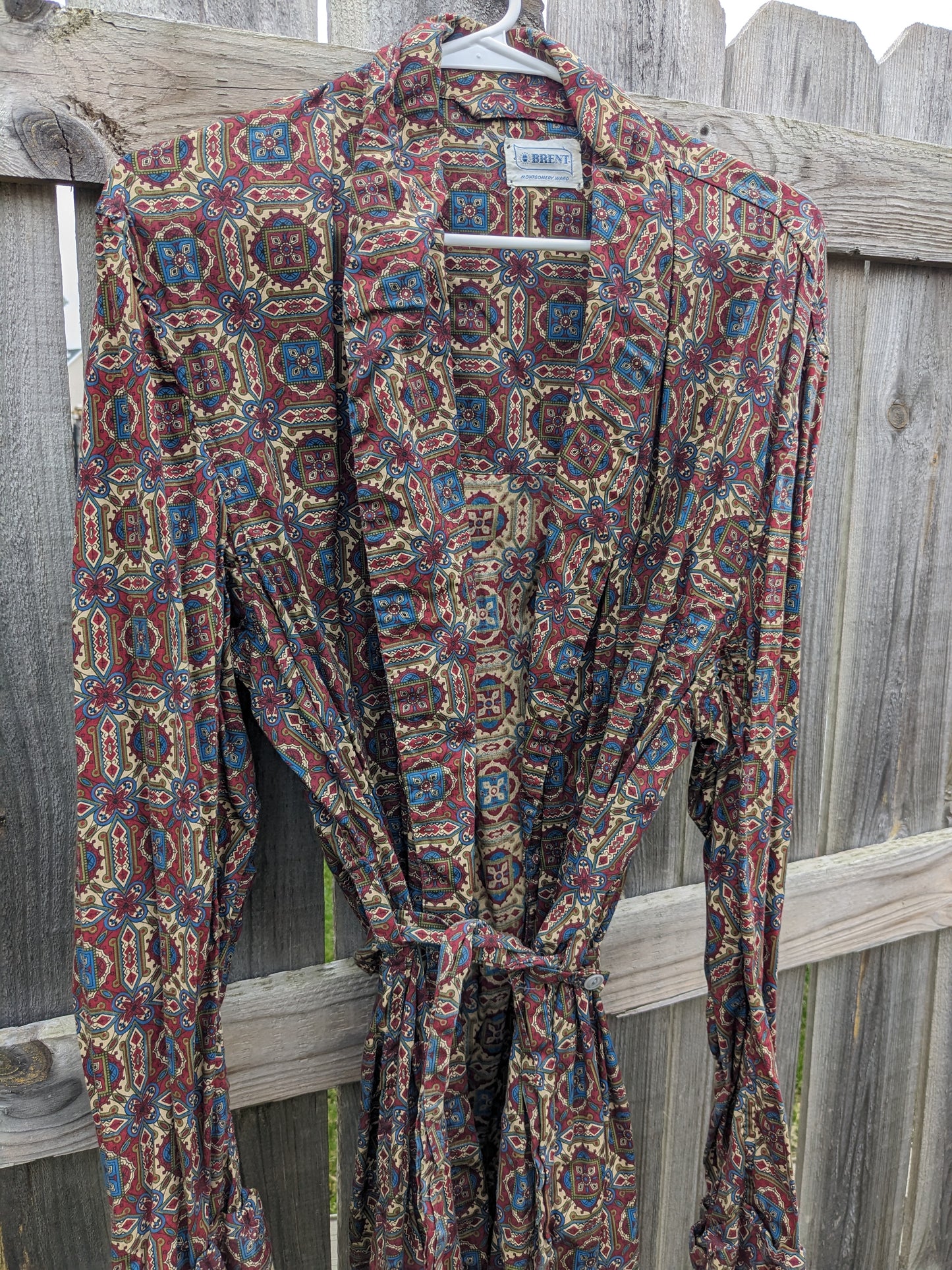 1960s cotton psychedelic robe