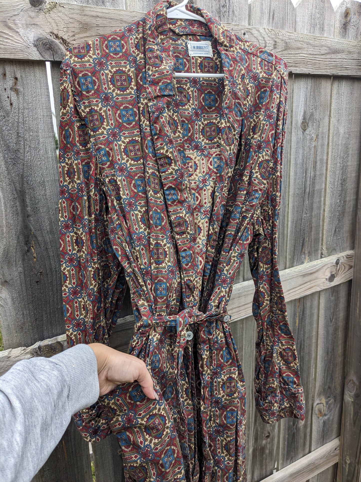 1960s cotton psychedelic robe