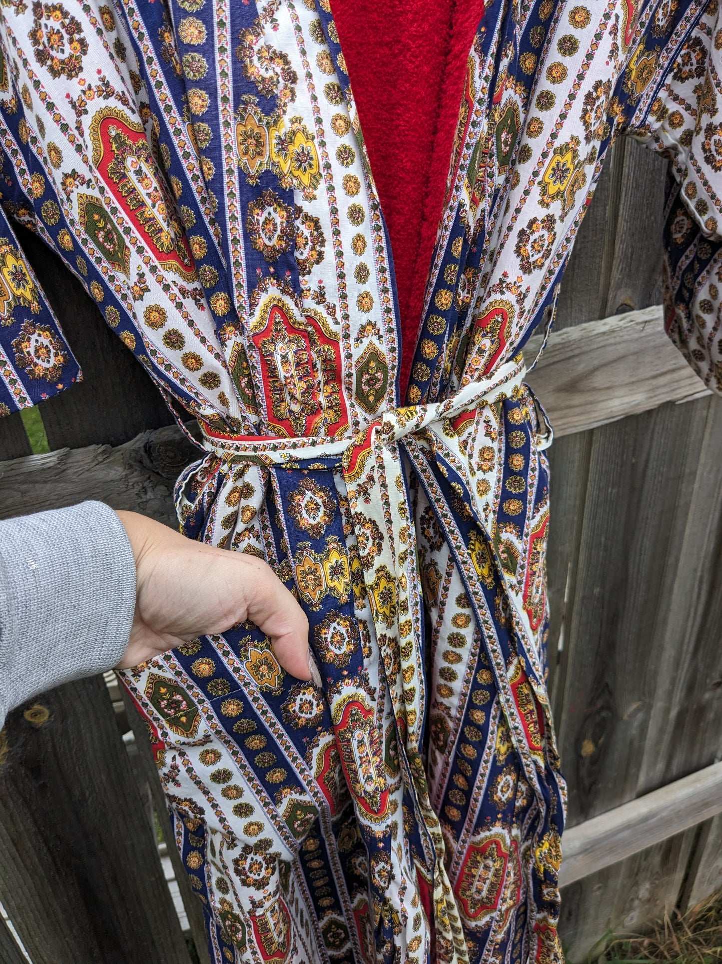 1960s Versace-esque print robe