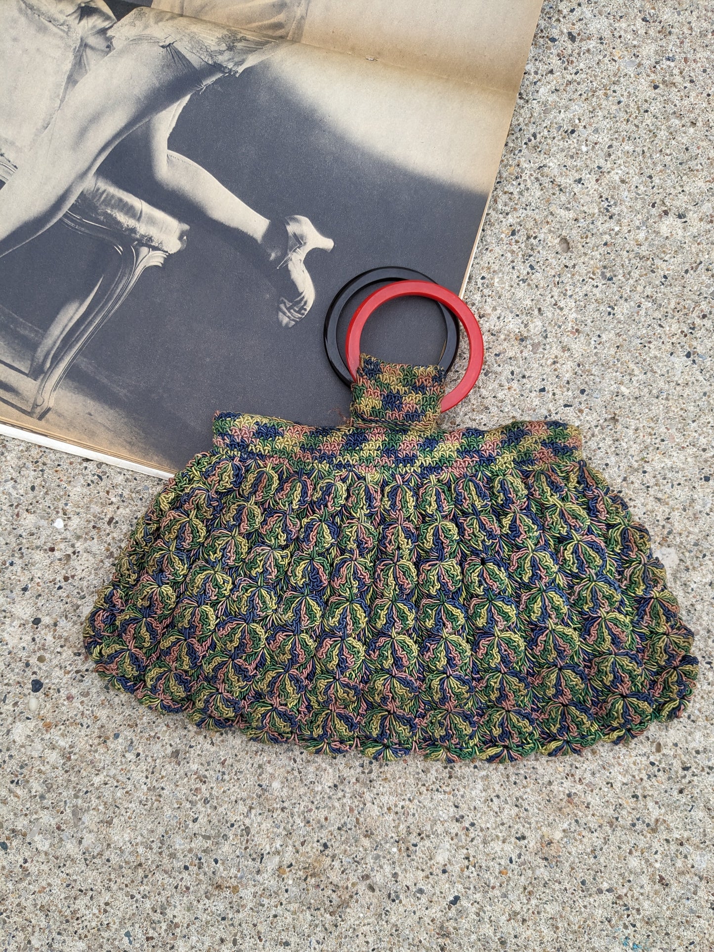 1930s colorful purse