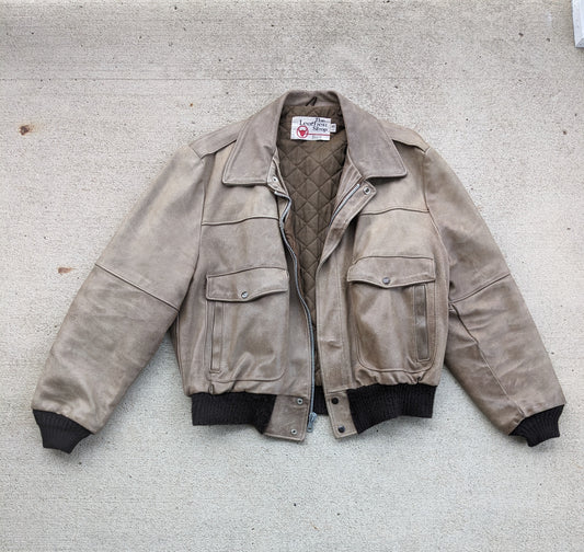 1960s Sears leather bomber jacket