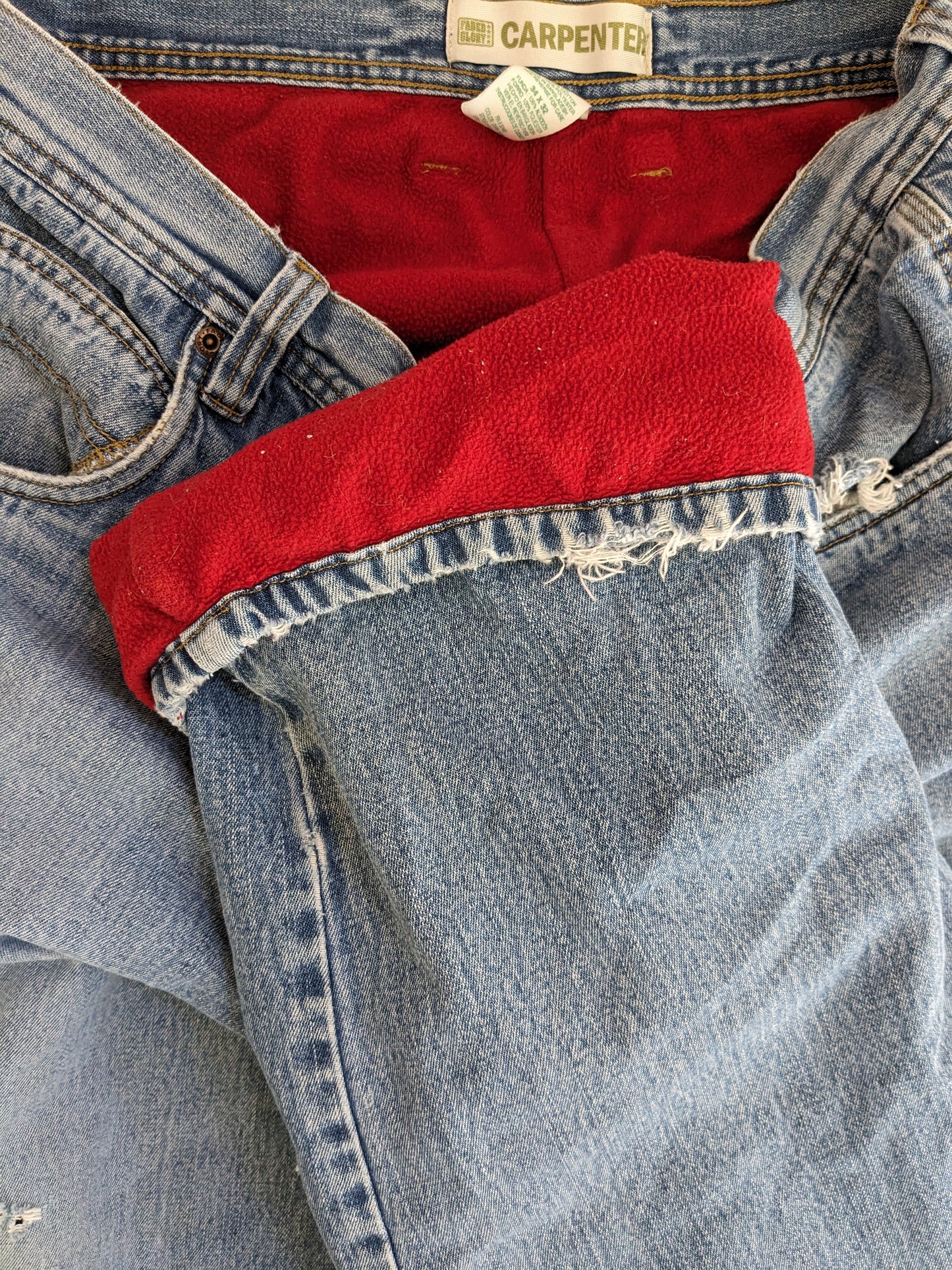 1990s fleece lined carpenter jeans