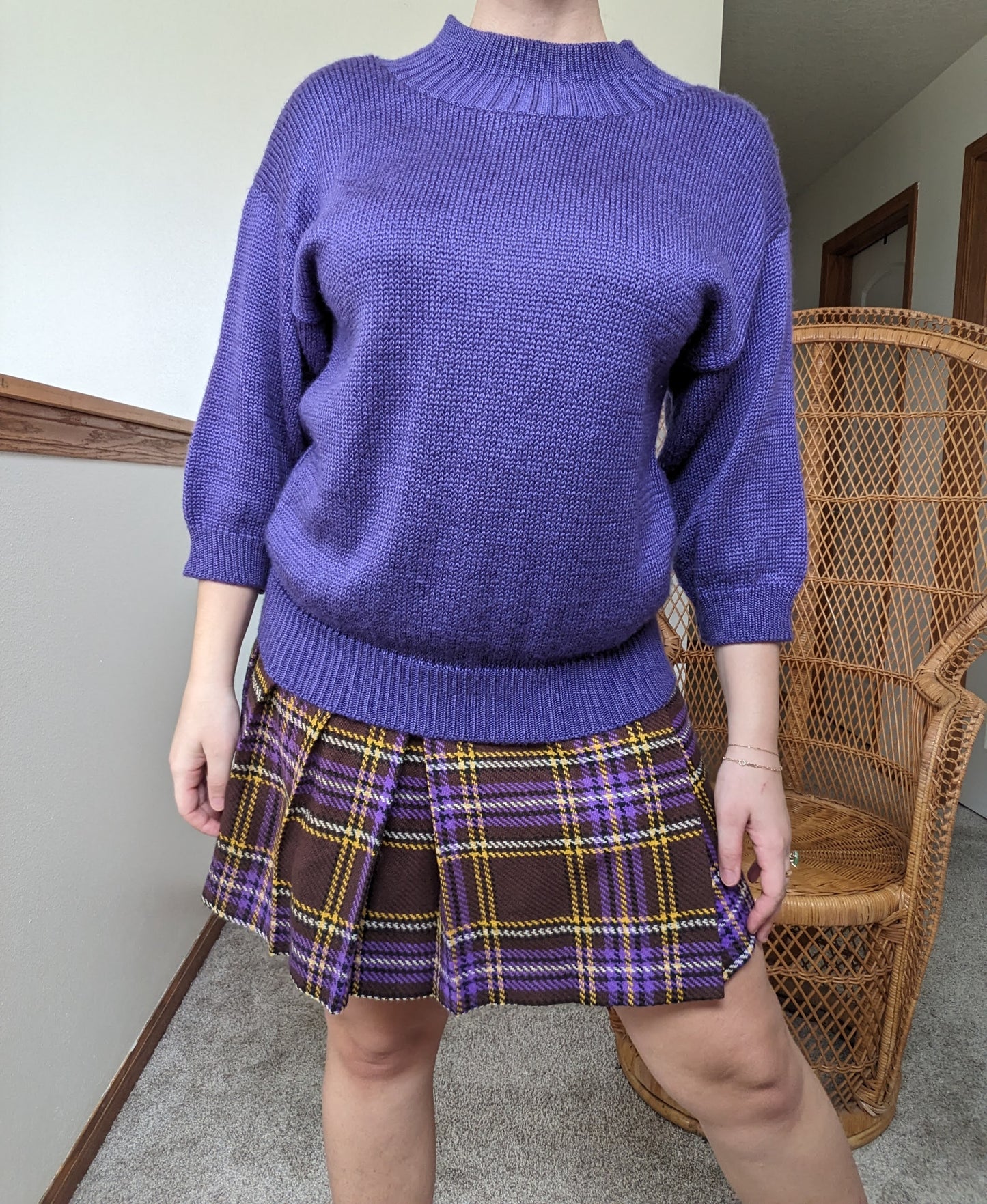 1980s eggplant sweater