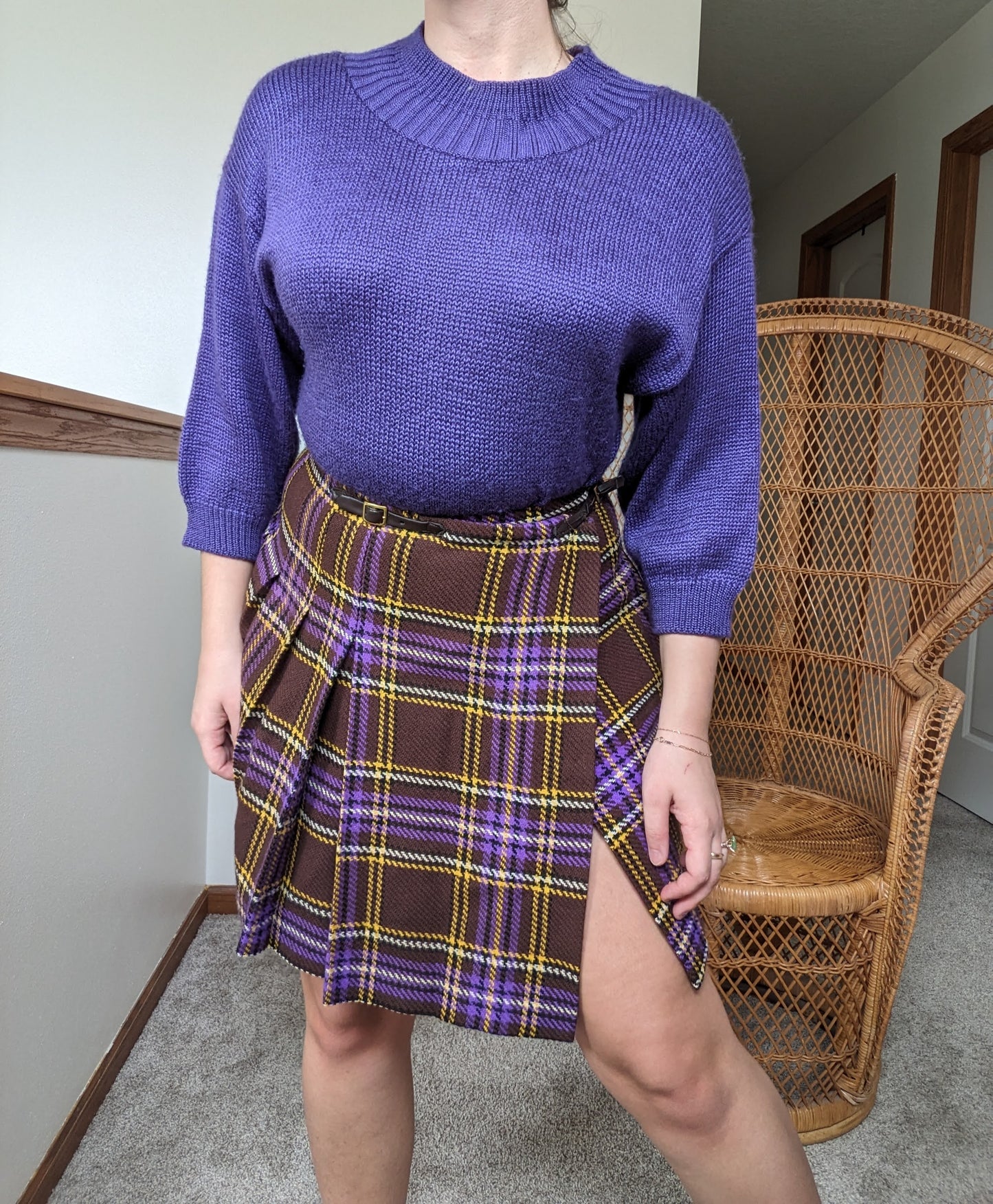 1980s eggplant sweater