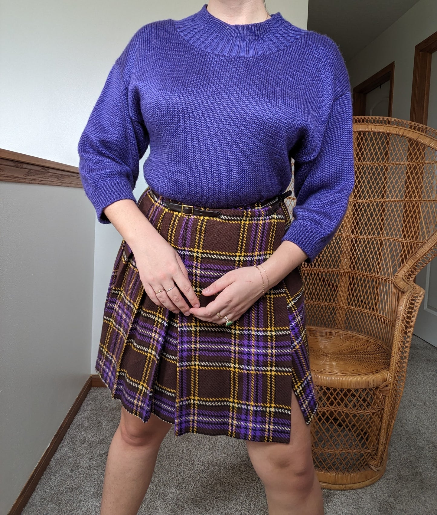 1980s eggplant sweater