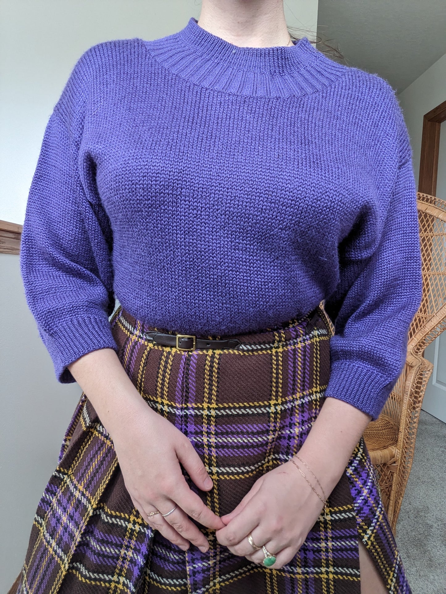 1980s eggplant sweater