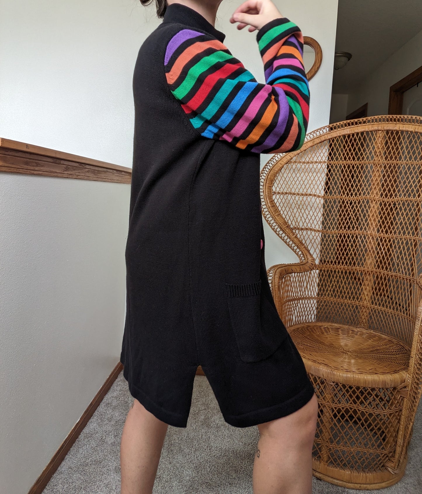 1990s Bob Mackie rainbow cardigan