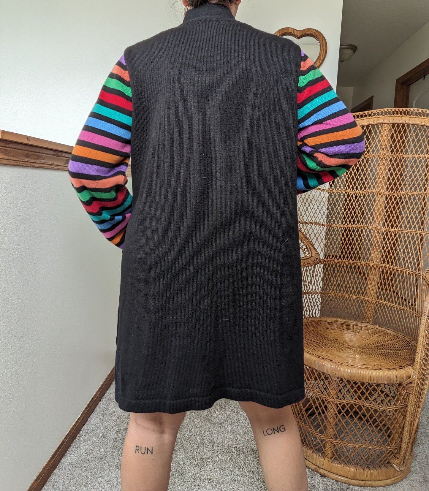 1990s Bob Mackie rainbow cardigan