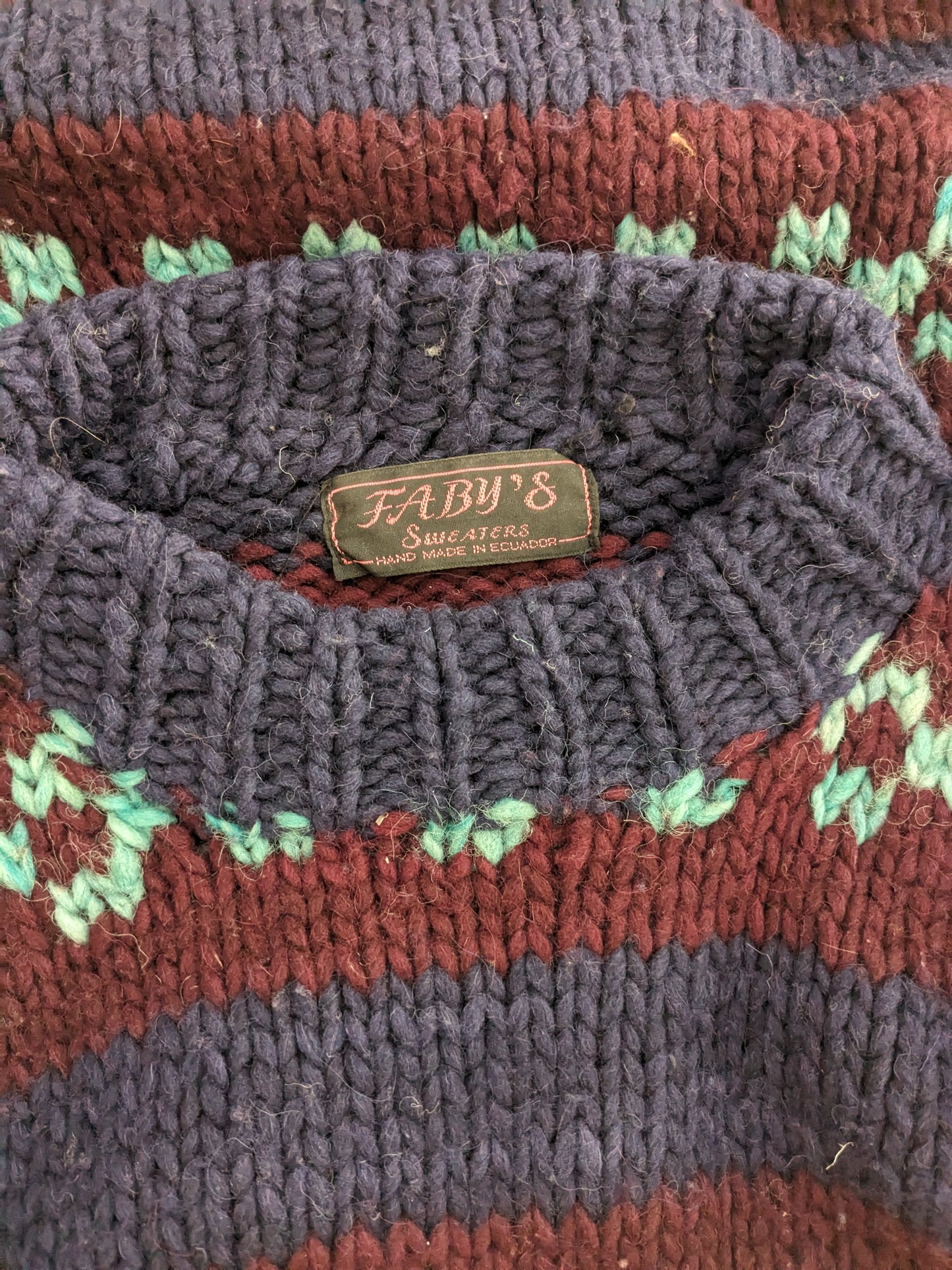 1990s Ecuadorian chunky sweater