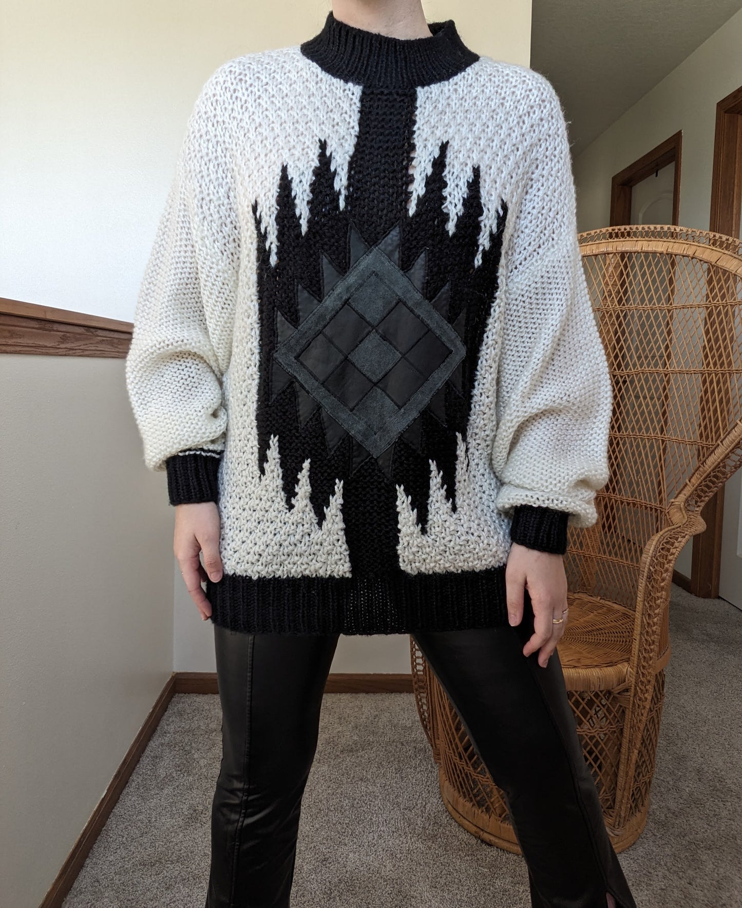 1980s graphic sweater