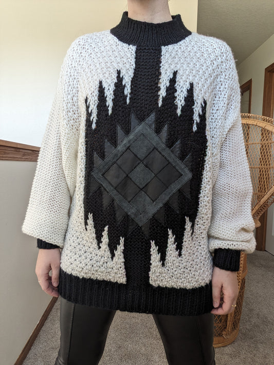 1980s graphic sweater