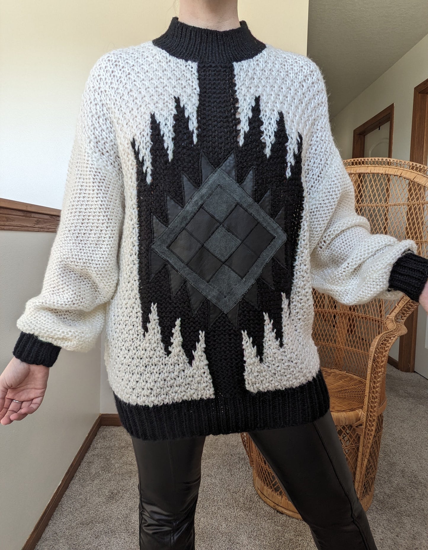 1980s graphic sweater