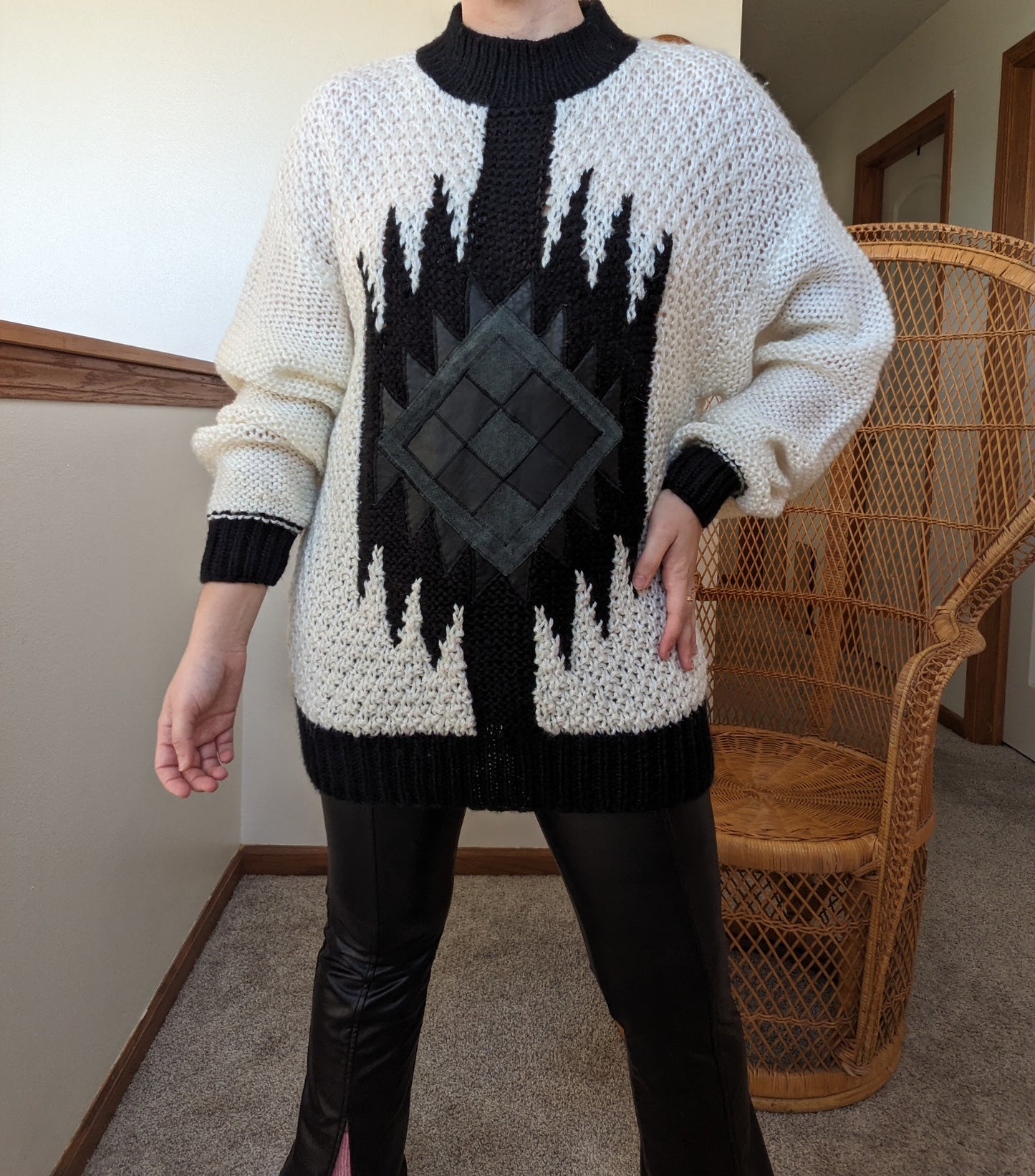 1980s graphic sweater