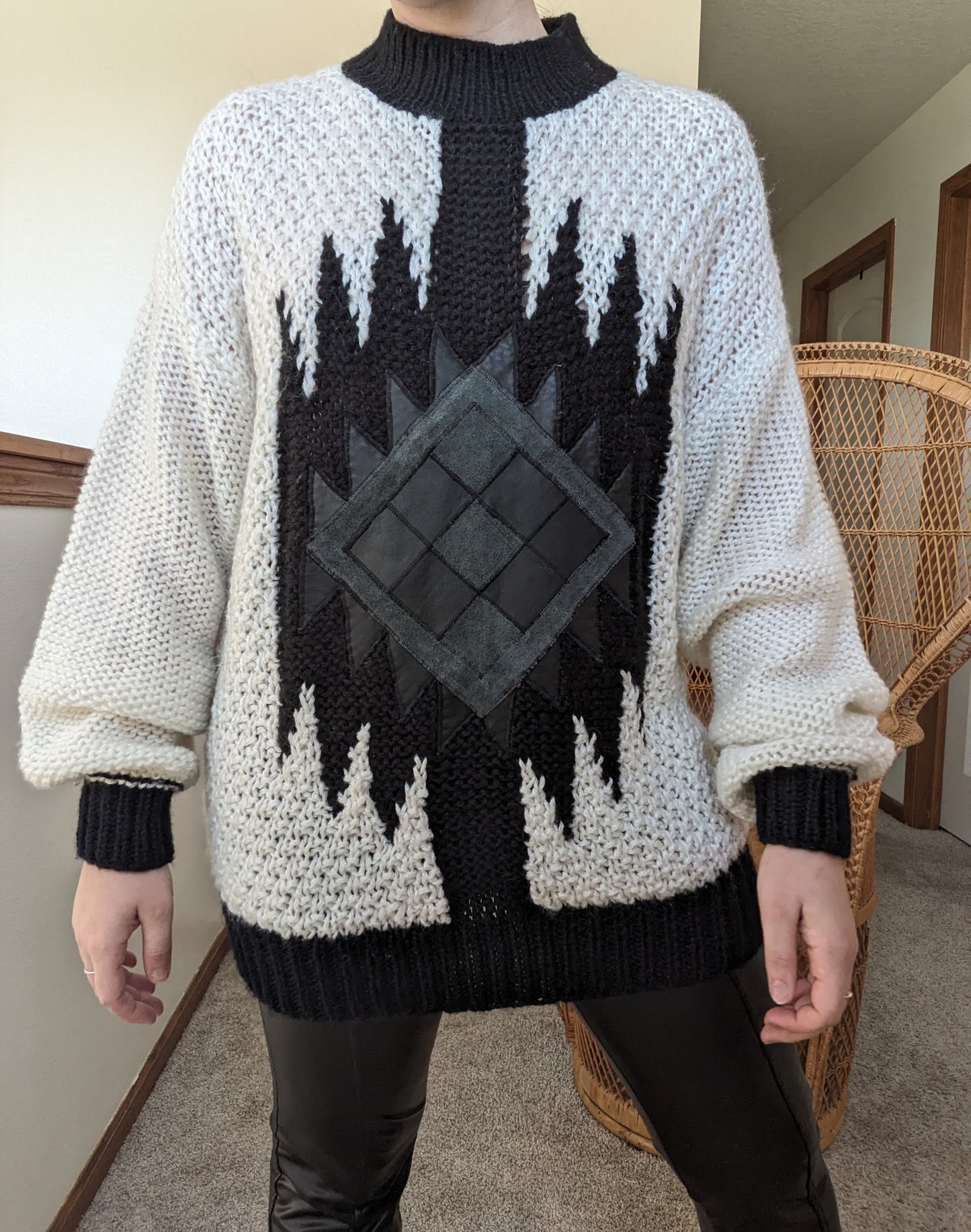 1980s graphic sweater