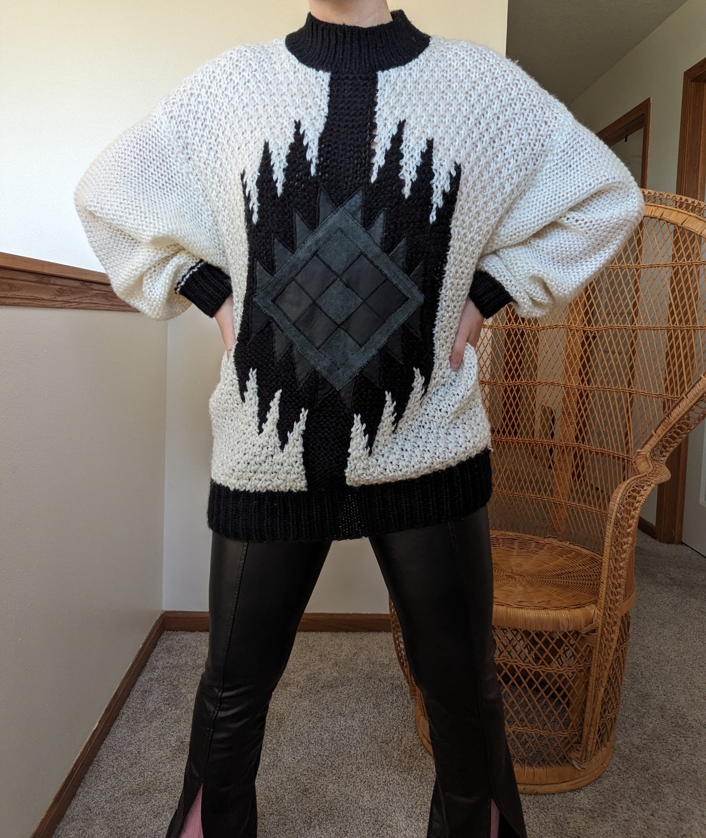 1980s graphic sweater