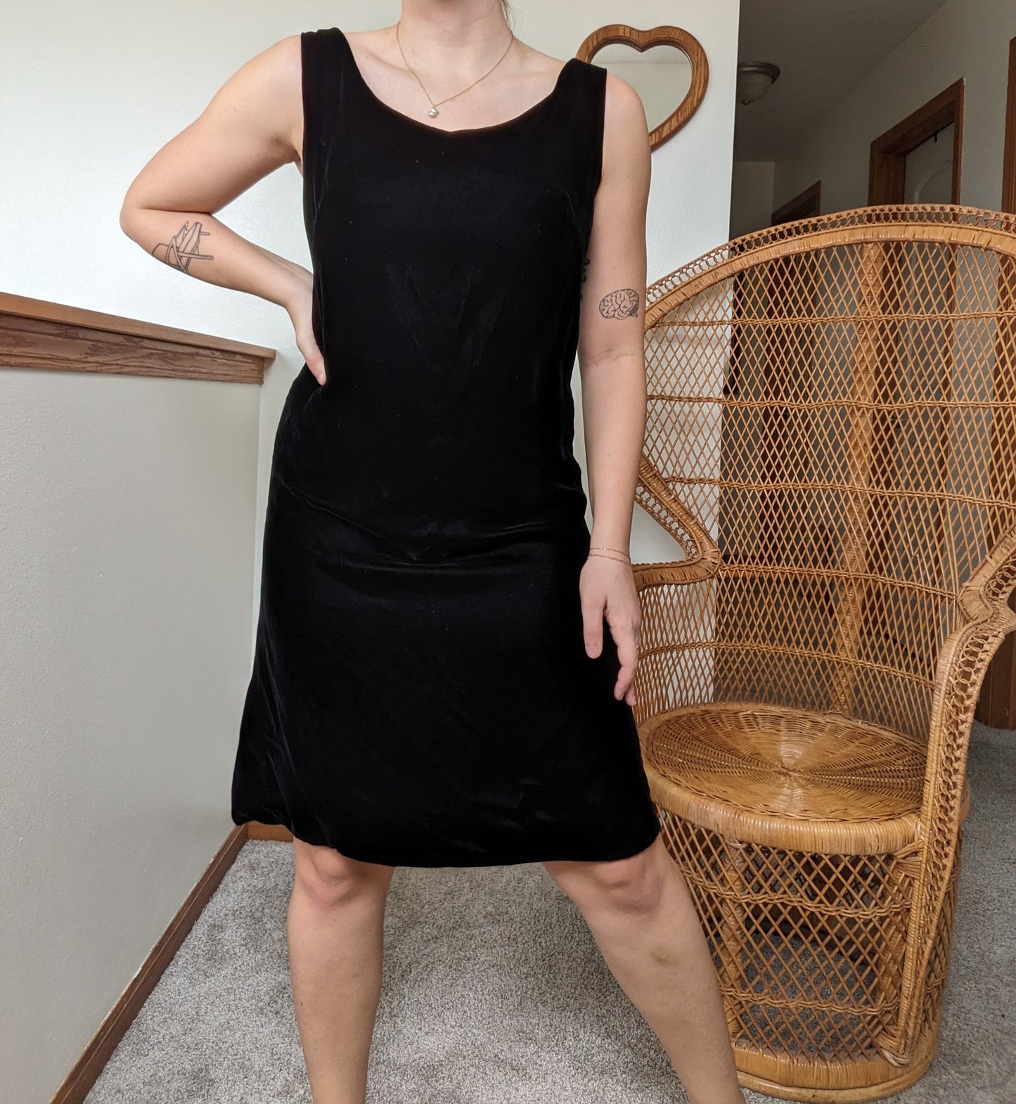 1960s black velvet cocktail dress