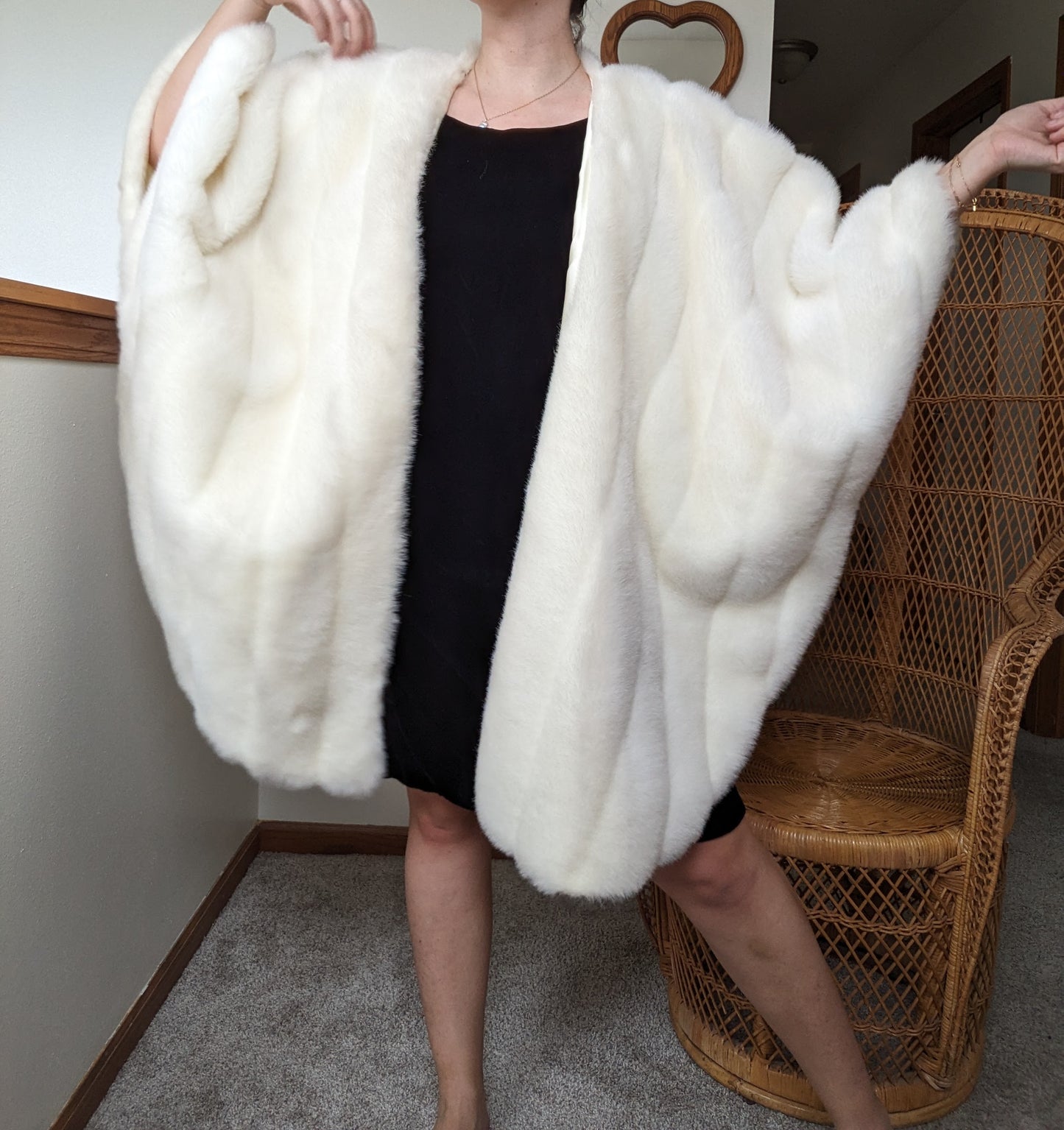 1960s faux fur cape