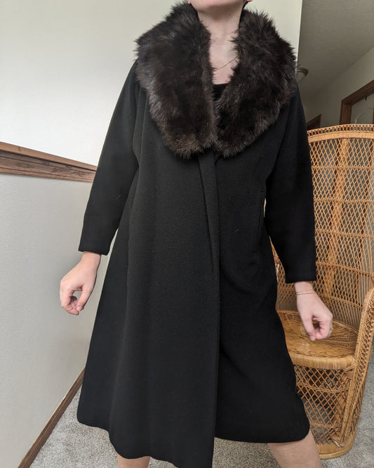 1950s cashmere swing coat