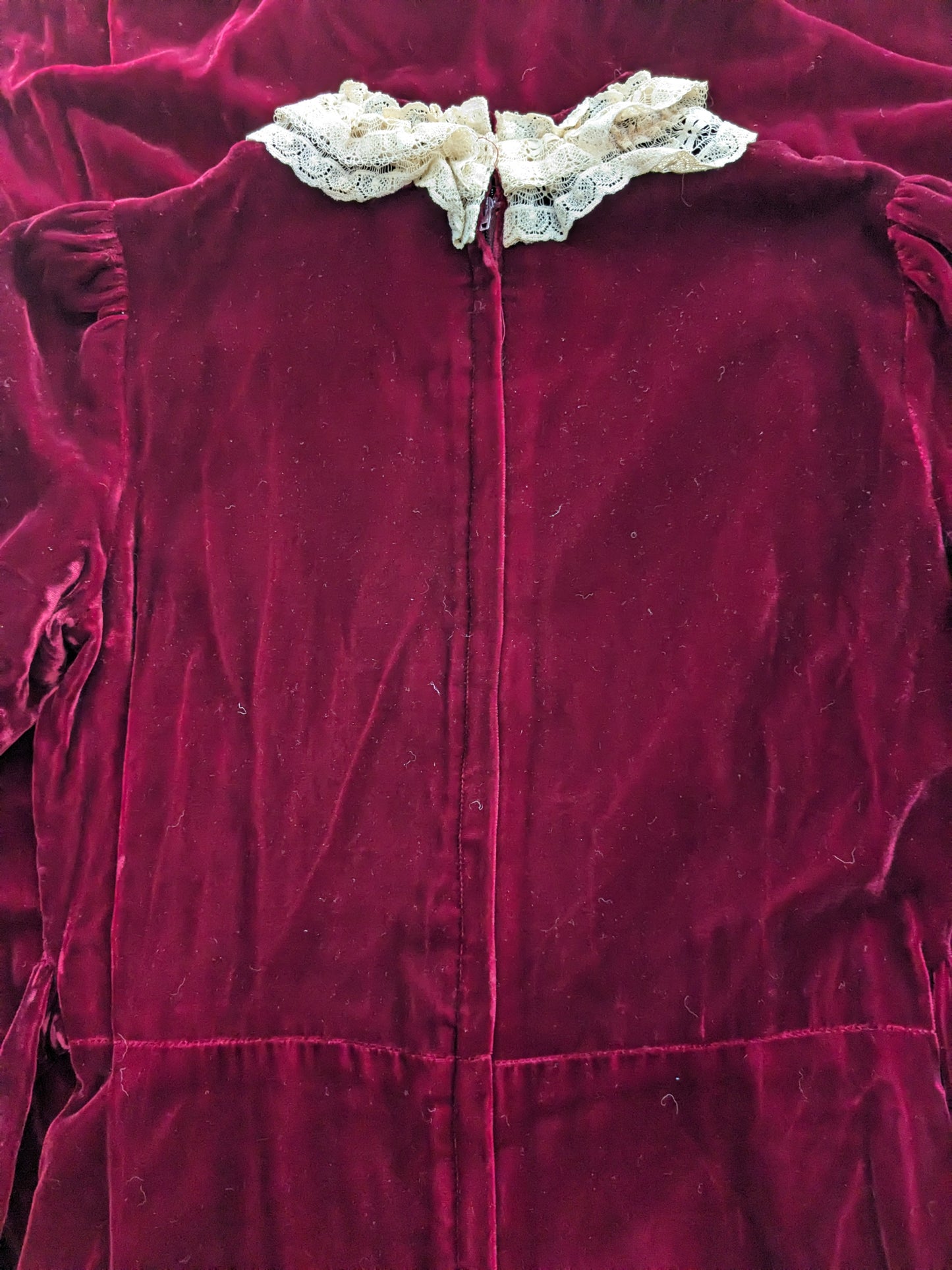 1930s velvet & lace dress