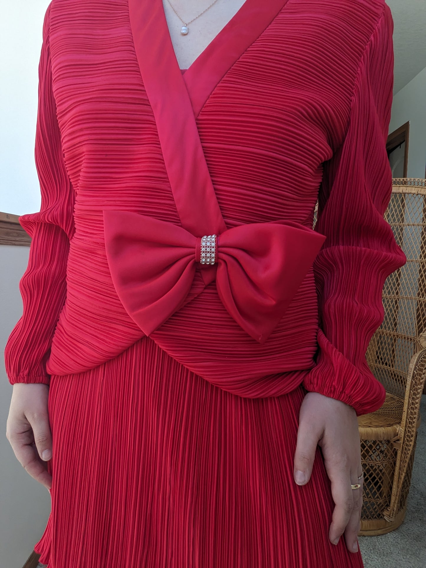 1980s pleated set