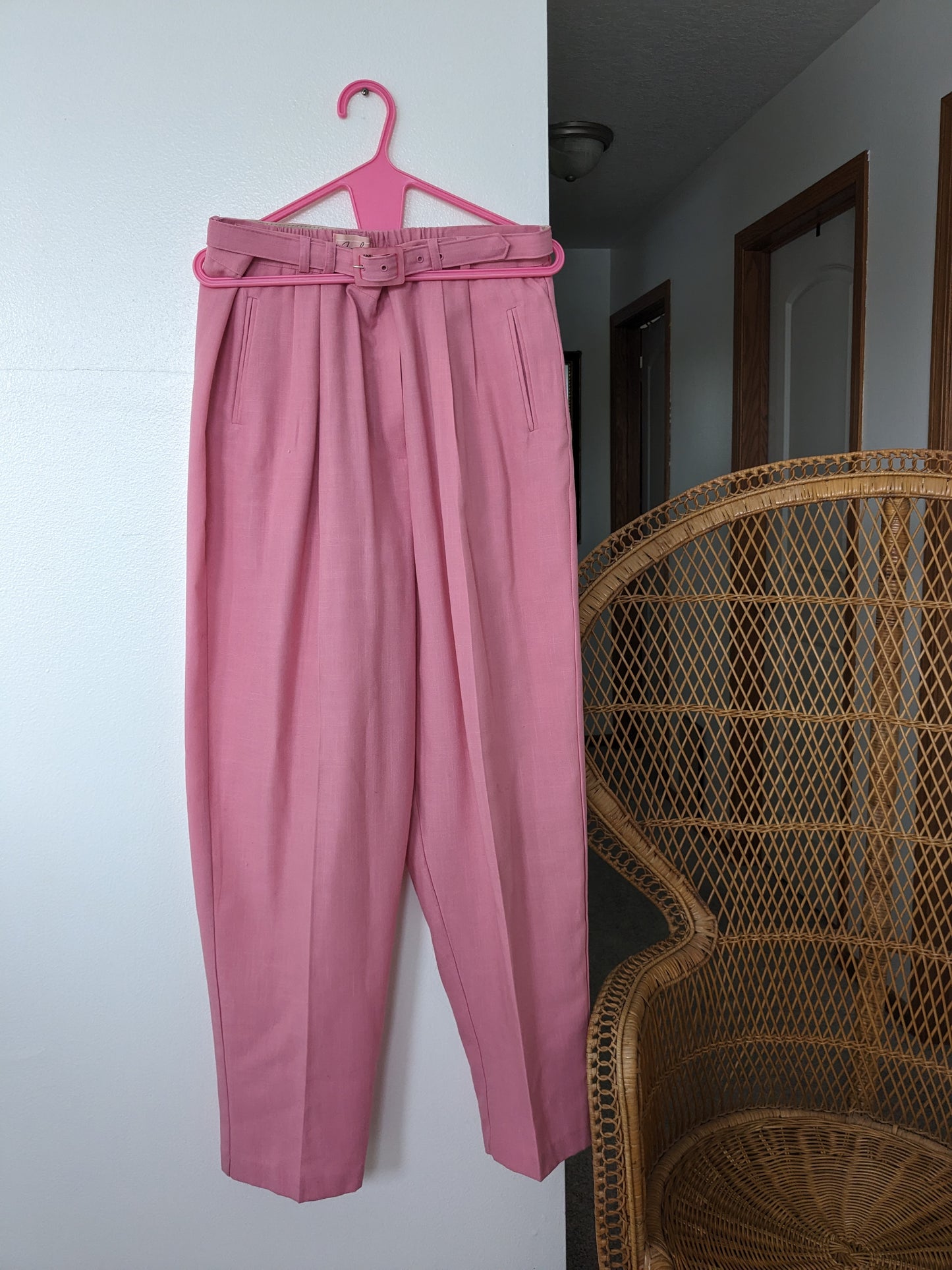 1990s pink pants & belt