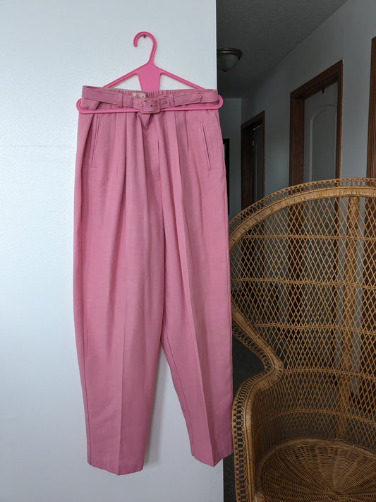 1990s pink pants & belt